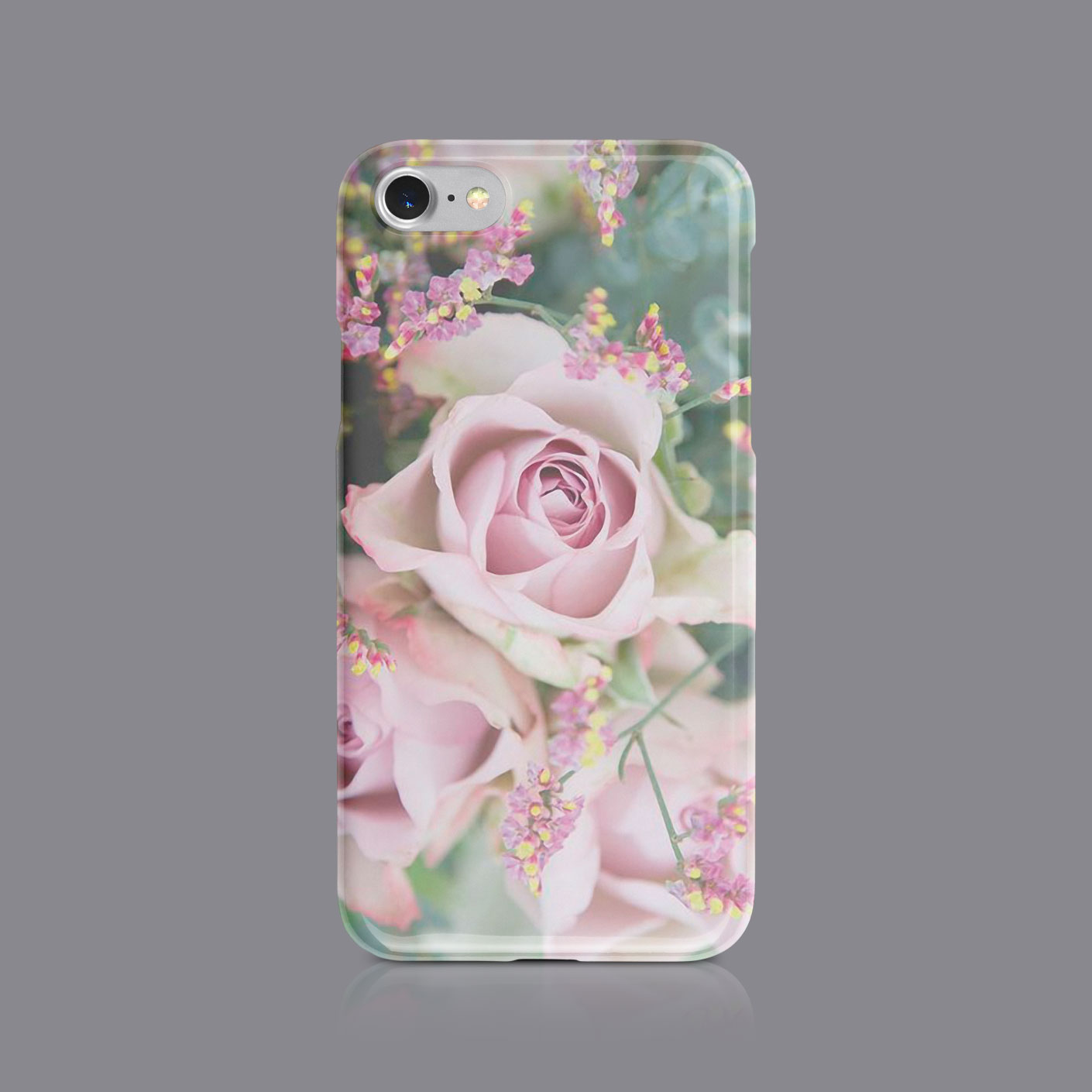 PRINTED GLITTER MARBLE FLORAL PHONE CASE FOR IPHONE 7 8 XS XR SAMSUNG S8 S9 PLUS - Picture 9 of 9