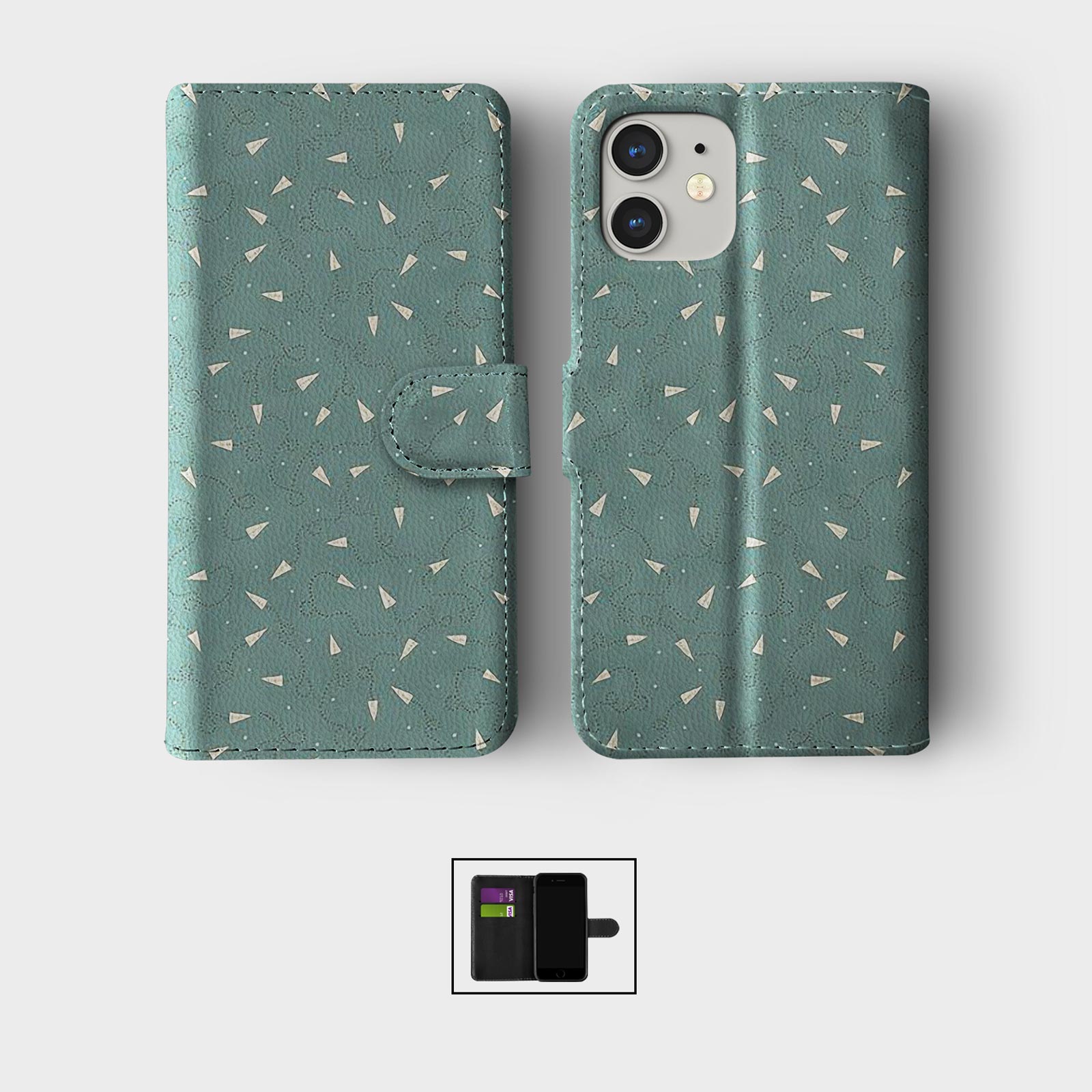 CASE FOR IPHONE 16 16E 15 14 12 12 SE PRO WALLET FLIP PHONE COVER PAPER PLANES - Picture 6 of 8