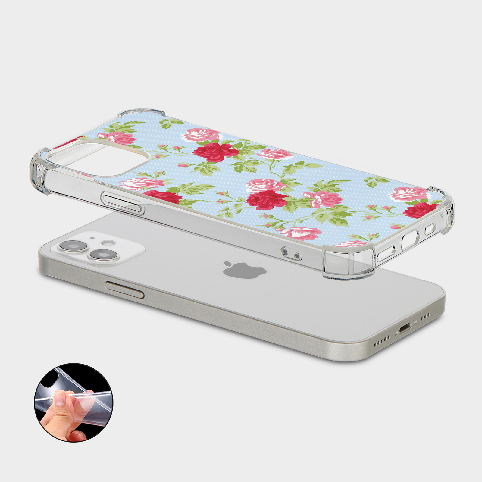 CASE FOR IPHONE 15 14 13 12 11 SE 8 PRO SHOCKPROOF PHONE COVER FLORAL VINTAGE - Picture 8 of 14