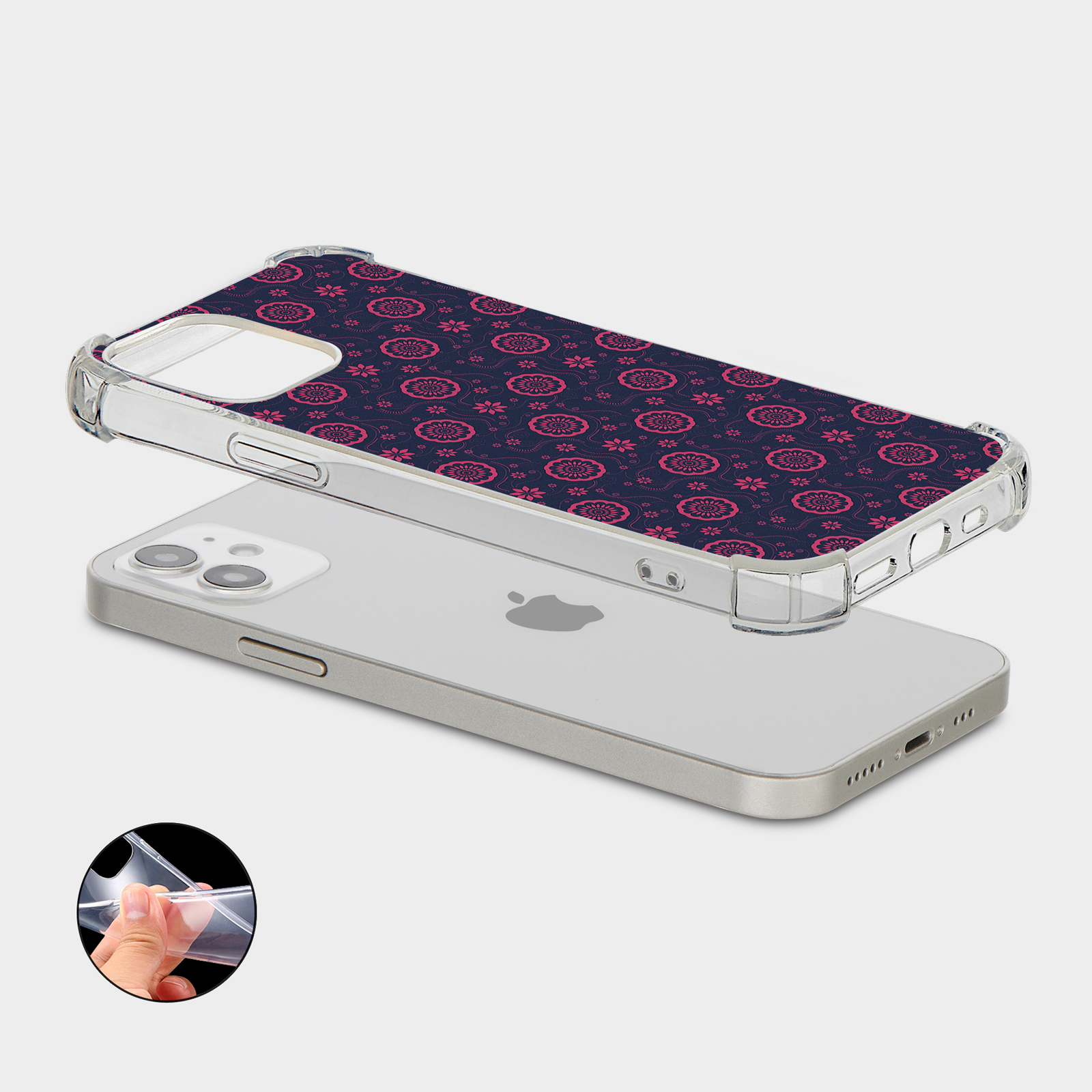 CASE FOR IPHONE 15 14 13 12 11 SE 8 PRO SHOCKPROOF PHONE COVER FLORAL VINTAGE - Picture 12 of 14