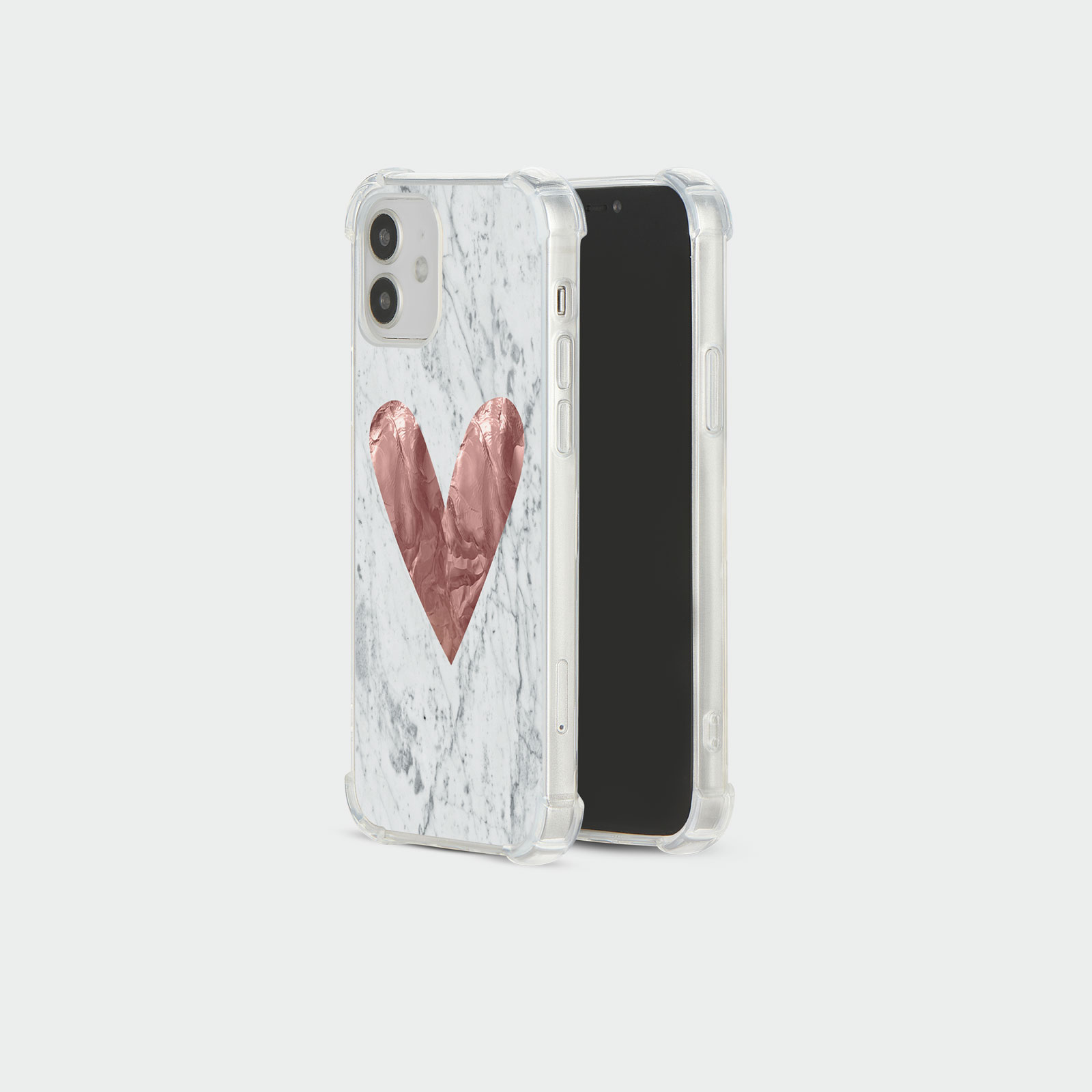 CASE FOR IPHONE 15 14 13 12 11 SE 8 PRO SHOCKPROOF PHONE COVER MARBLE ROSE GOLD - Picture 7 of 34