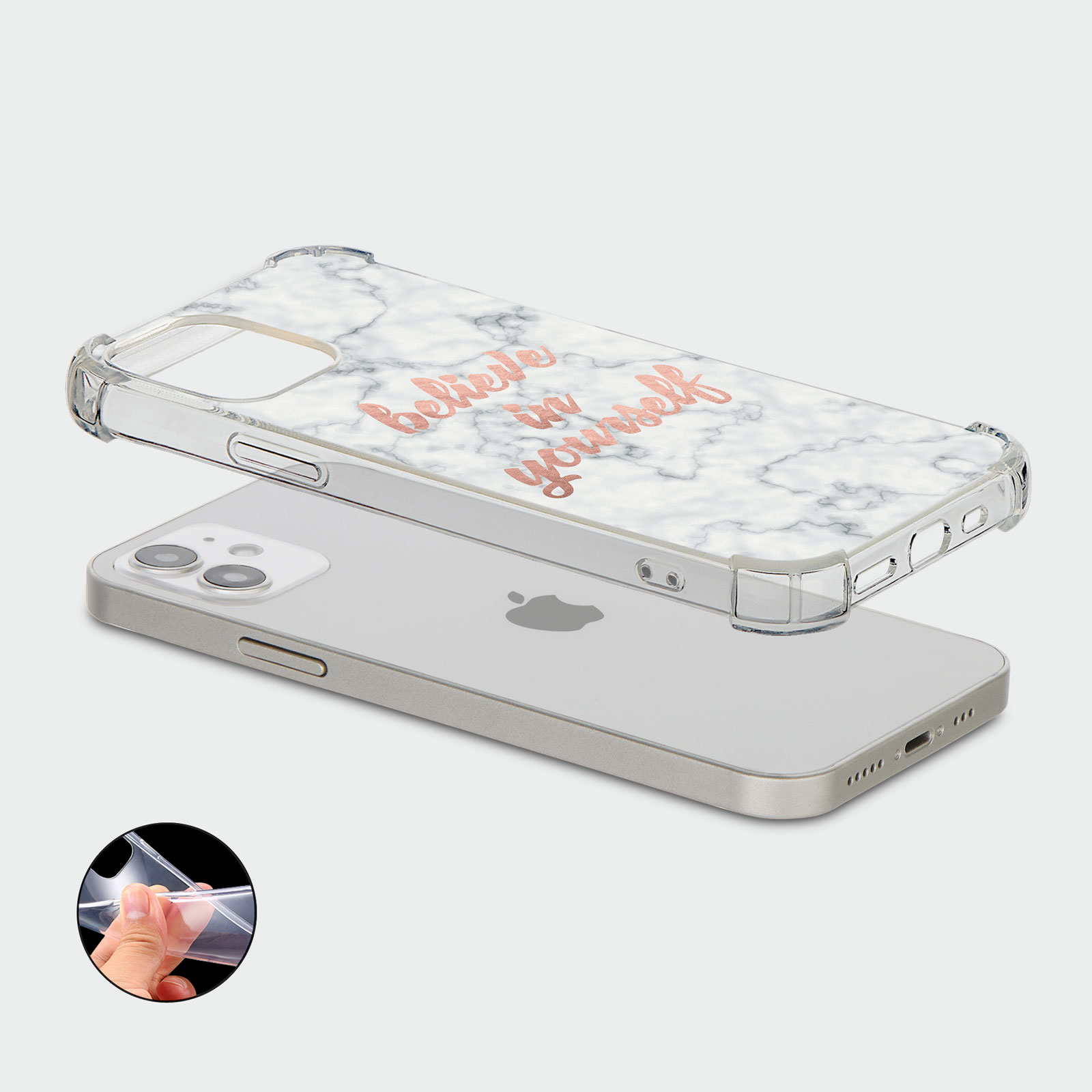 CASE FOR IPHONE 15 14 13 12 11 SE 8 PRO SHOCKPROOF PHONE COVER MARBLE ROSE GOLD - Picture 32 of 34