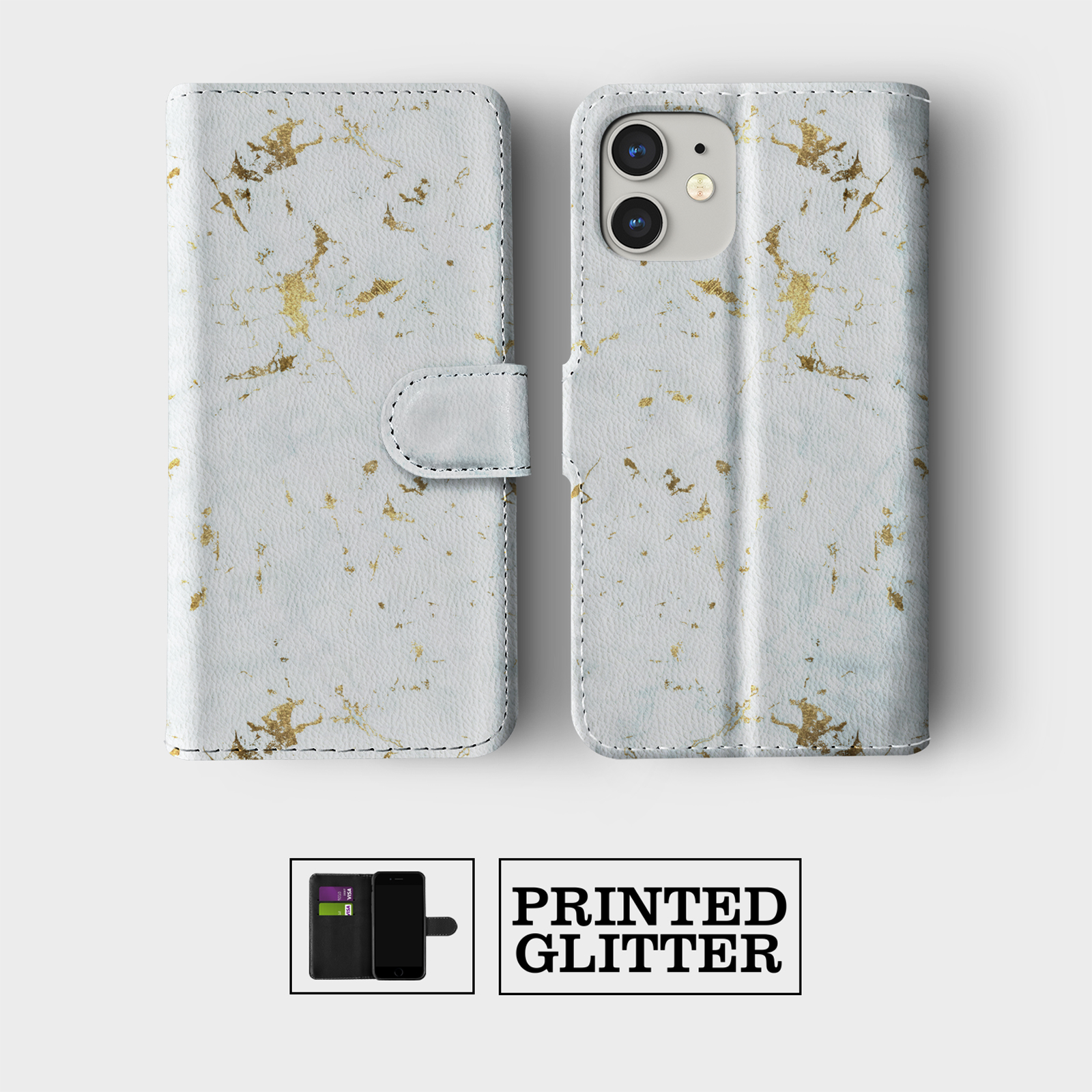 CASE FOR IPHONE 16 15 14 13 12 11 SE PRO WALLET FLIP PHONE COVER COLOUR SWIRL - Picture 2 of 10