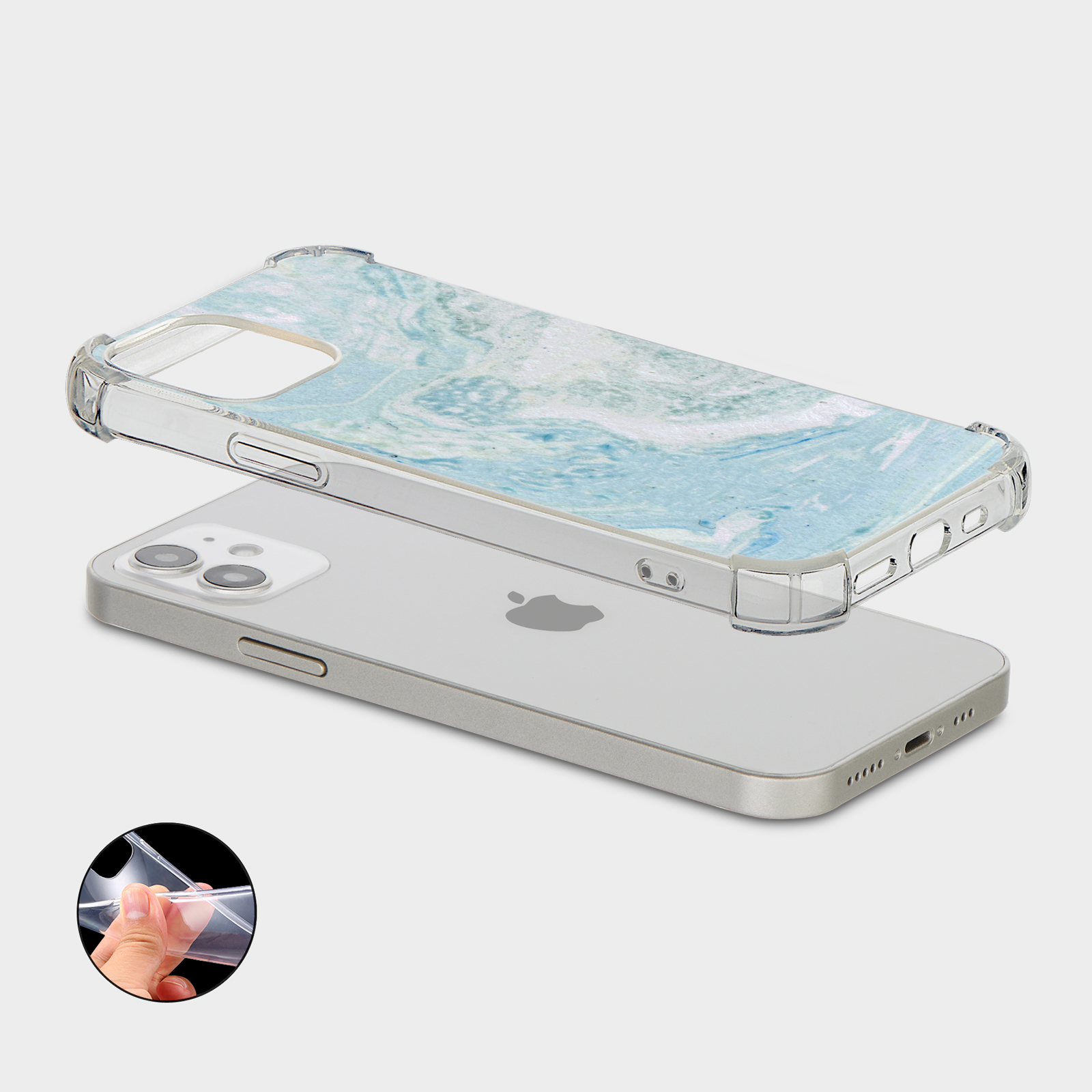 CASE FOR IPHONE 15 14 13 12 11 SE 8 PRO SHOCKPROOF PHONE COVER COLOUR SWIRL - Picture 12 of 34