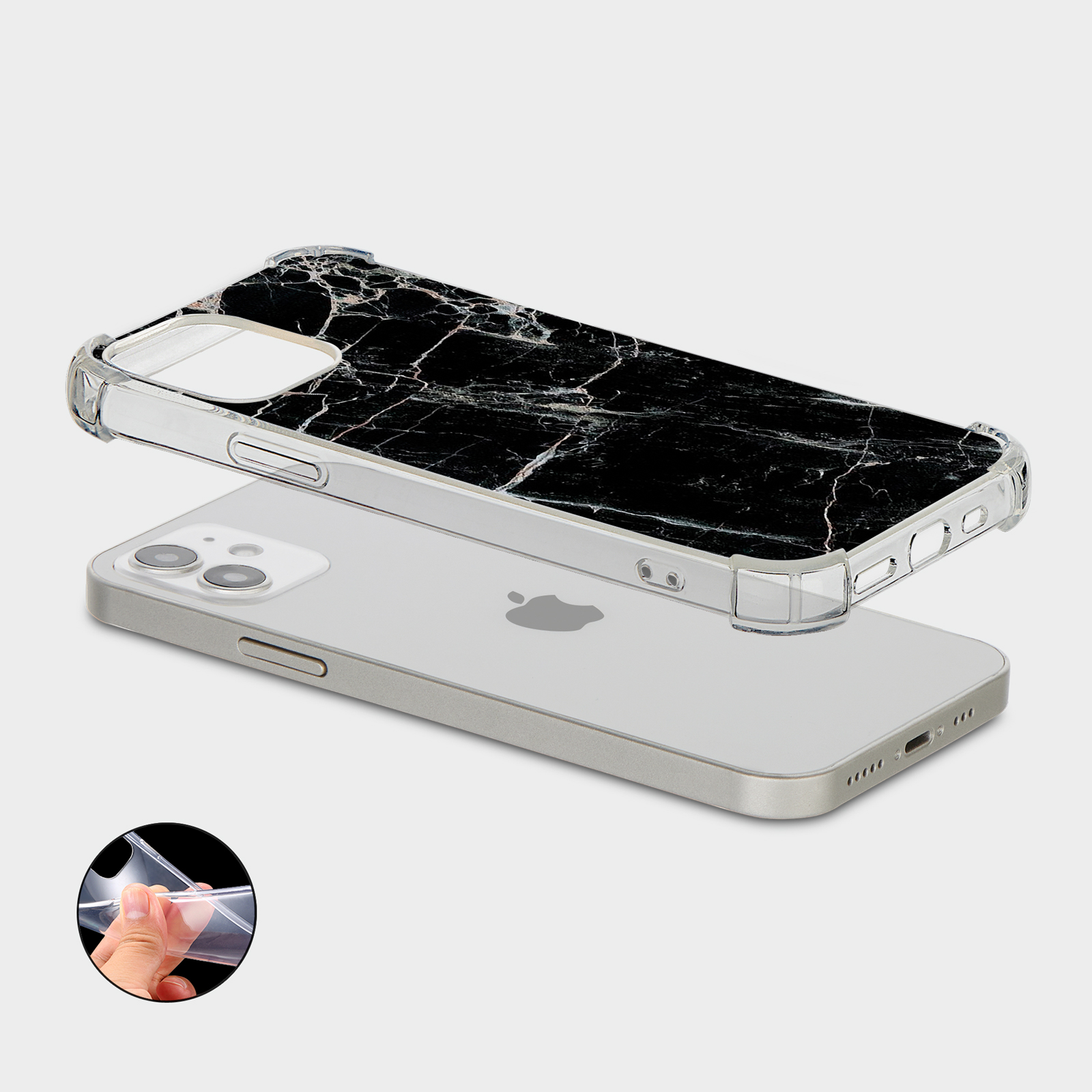 CASE FOR IPHONE 15 14 13 12 11 SE 8 PRO SHOCKPROOF PHONE COVER MARBLE GRANITE - Picture 20 of 34