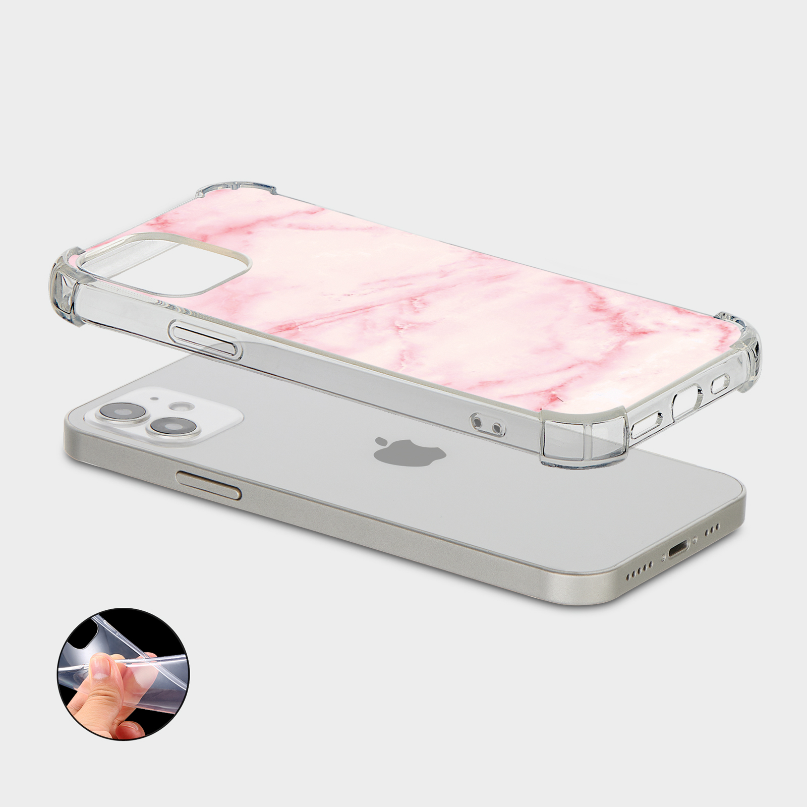 CASE FOR IPHONE 15 14 13 12 11 SE 8 PRO SHOCKPROOF PHONE COVER MARBLE GRANITE - Picture 32 of 34