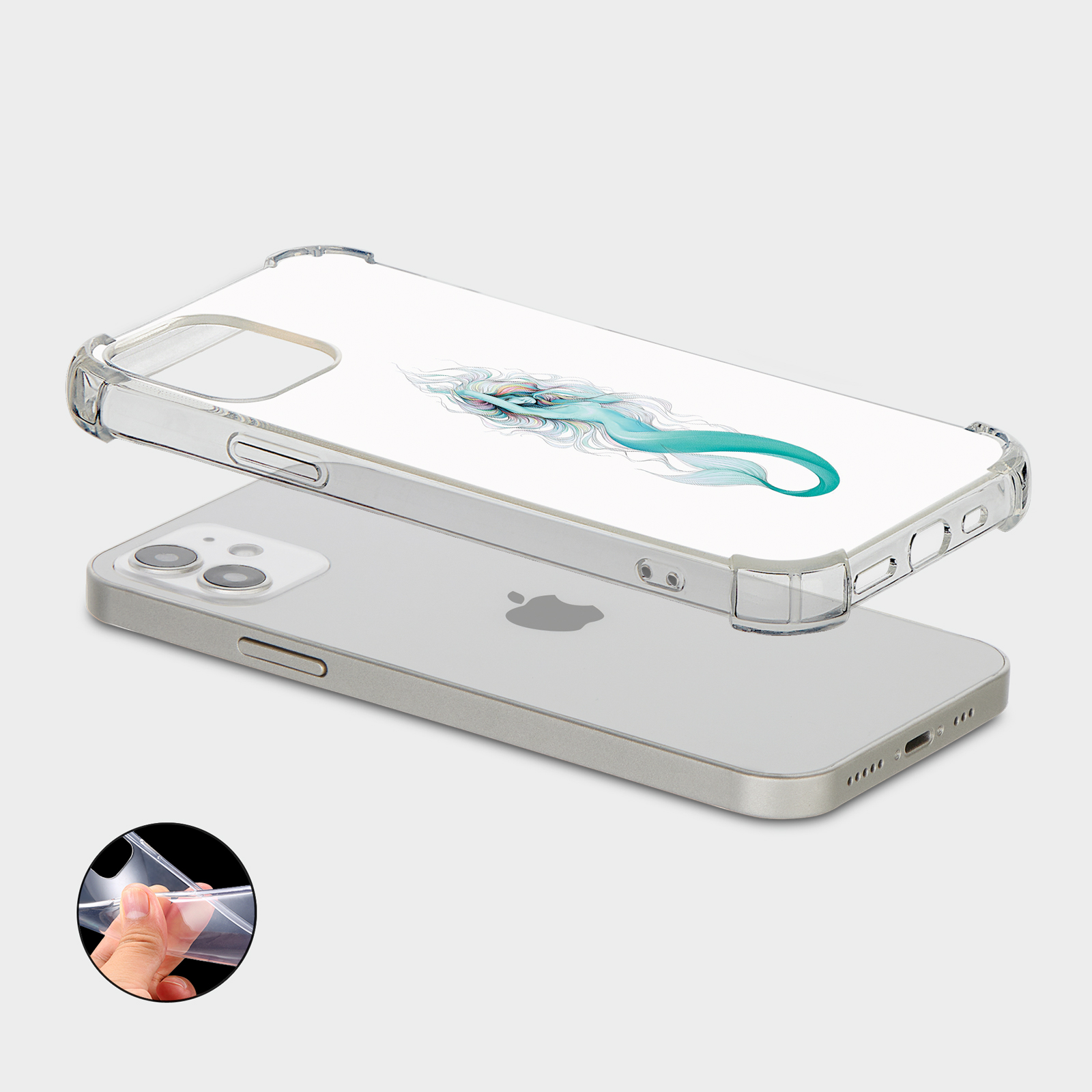 CASE FOR IPHONE 15 14 13 12 11 SE 8 PRO SHOCKPROOF PHONE COVER UNICORN MERMAIDS - Picture 16 of 34