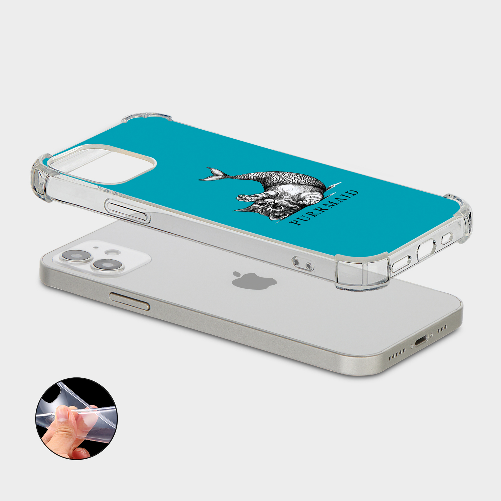 CASE FOR IPHONE 15 14 13 12 11 SE 8 PRO SHOCKPROOF PHONE COVER UNICORN MERMAIDS - Picture 32 of 34
