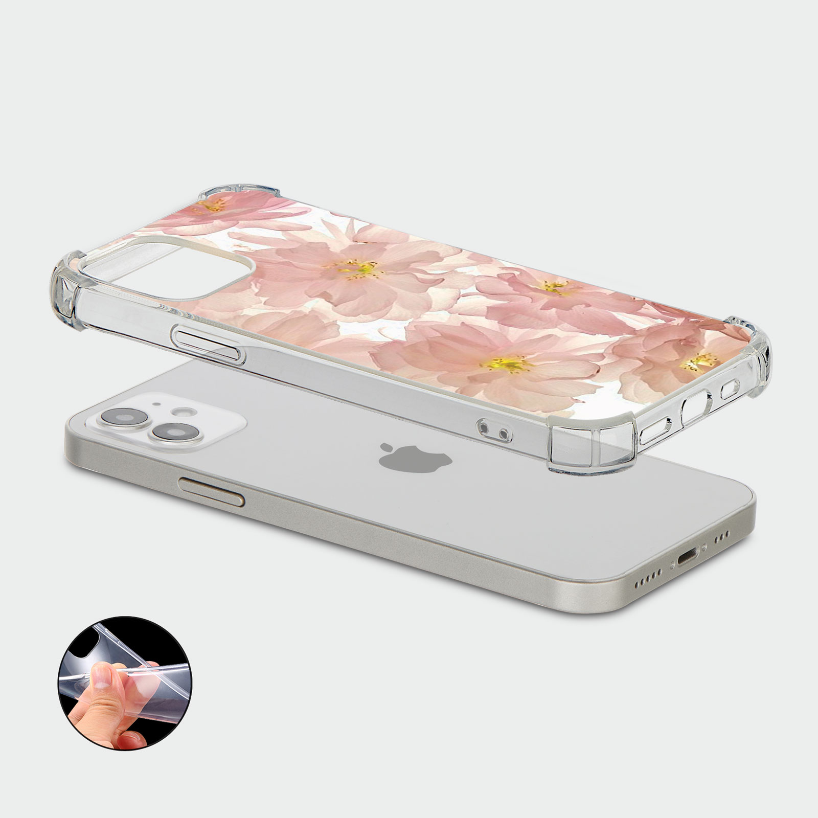 CASE FOR IPHONE 15 14 13 12 11 SE 8 PRO SHOCKPROOF PHONE COVER FLORAL FLAMINGO - Picture 24 of 34
