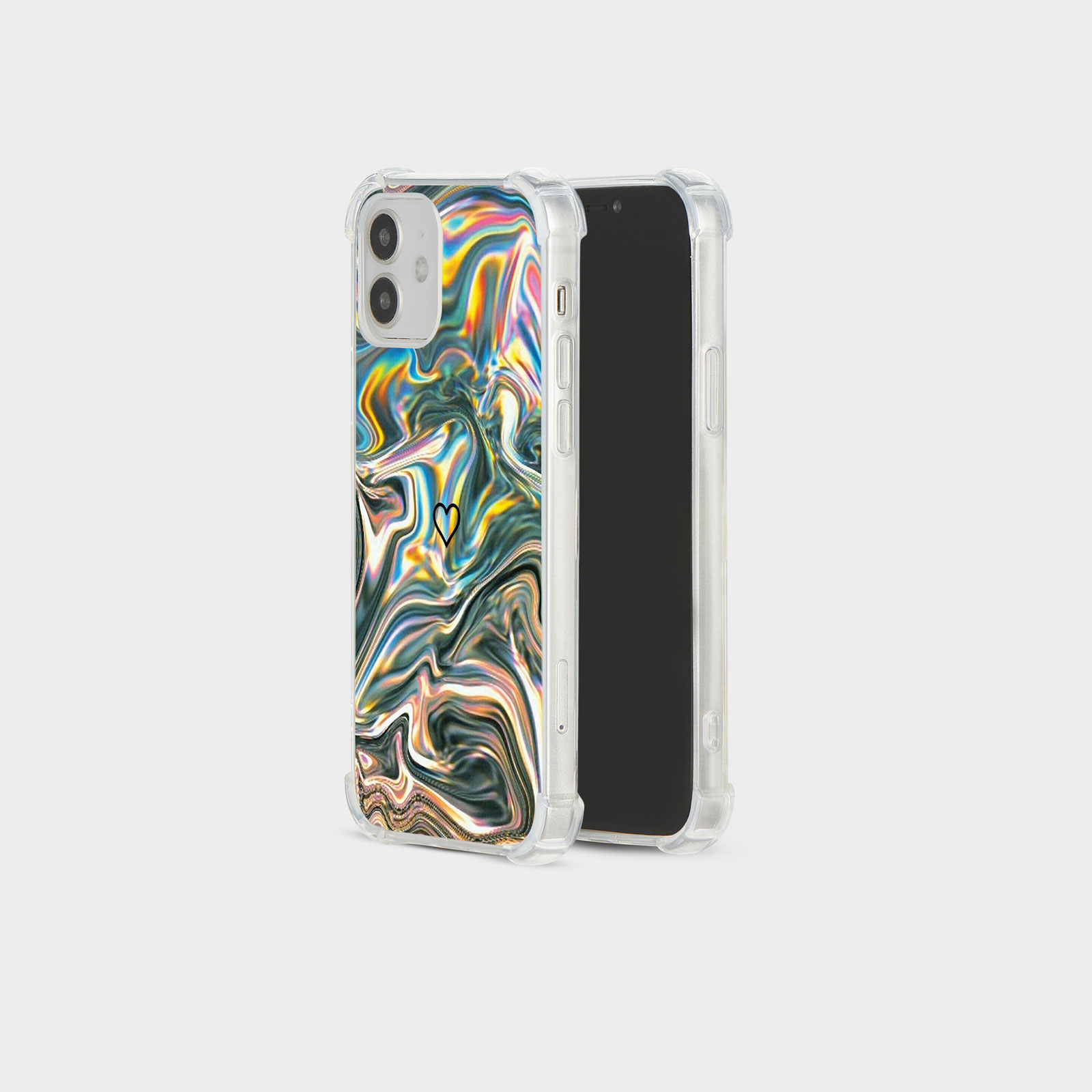 CASE FOR IPHONE 15 14 13 12 11 SE 8 SHOCKPROOF PHONE COVER IRIDESCENT COLOURS - Picture 11 of 34