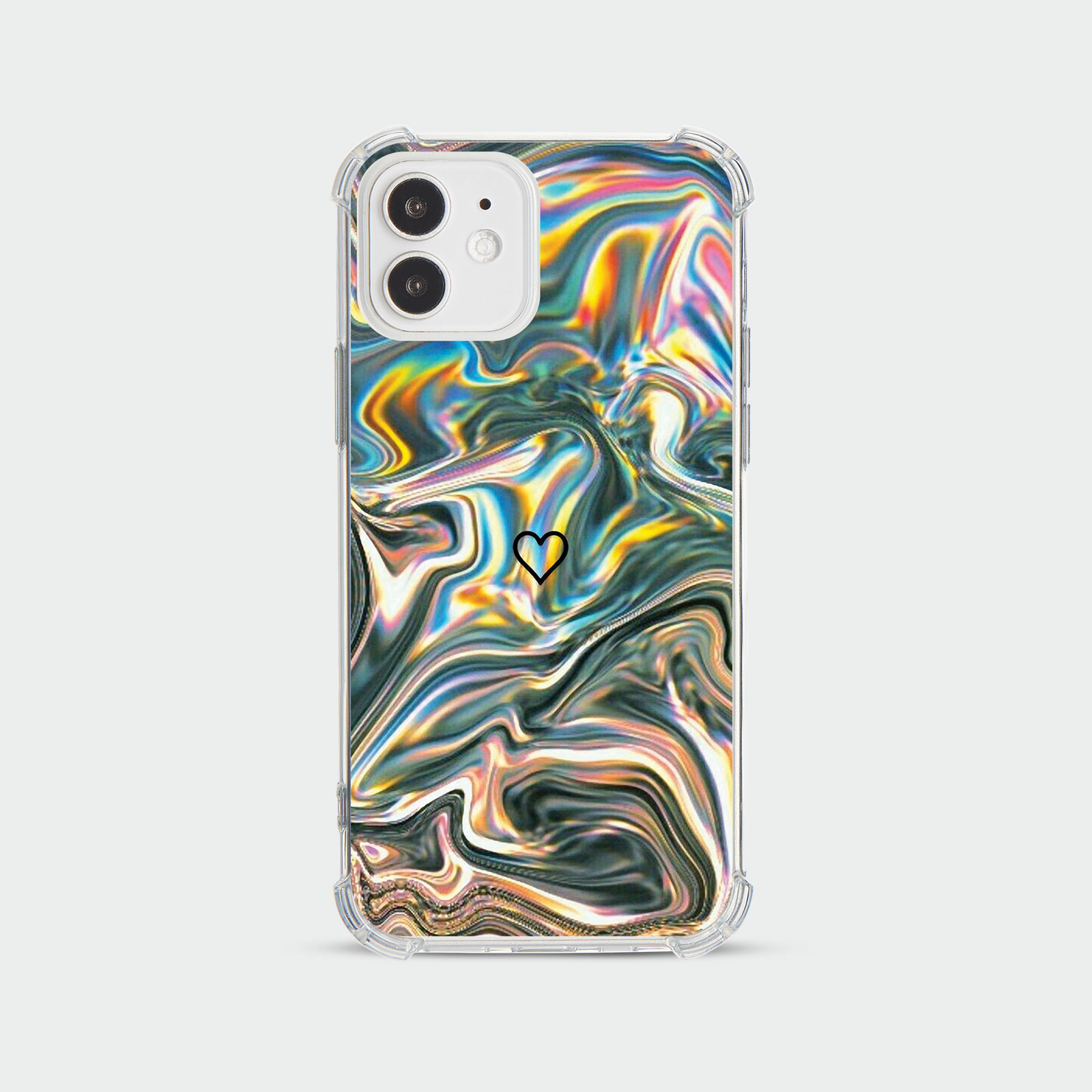 CASE FOR IPHONE 15 14 13 12 11 SE 8 SHOCKPROOF PHONE COVER IRIDESCENT COLOURS - Picture 10 of 34