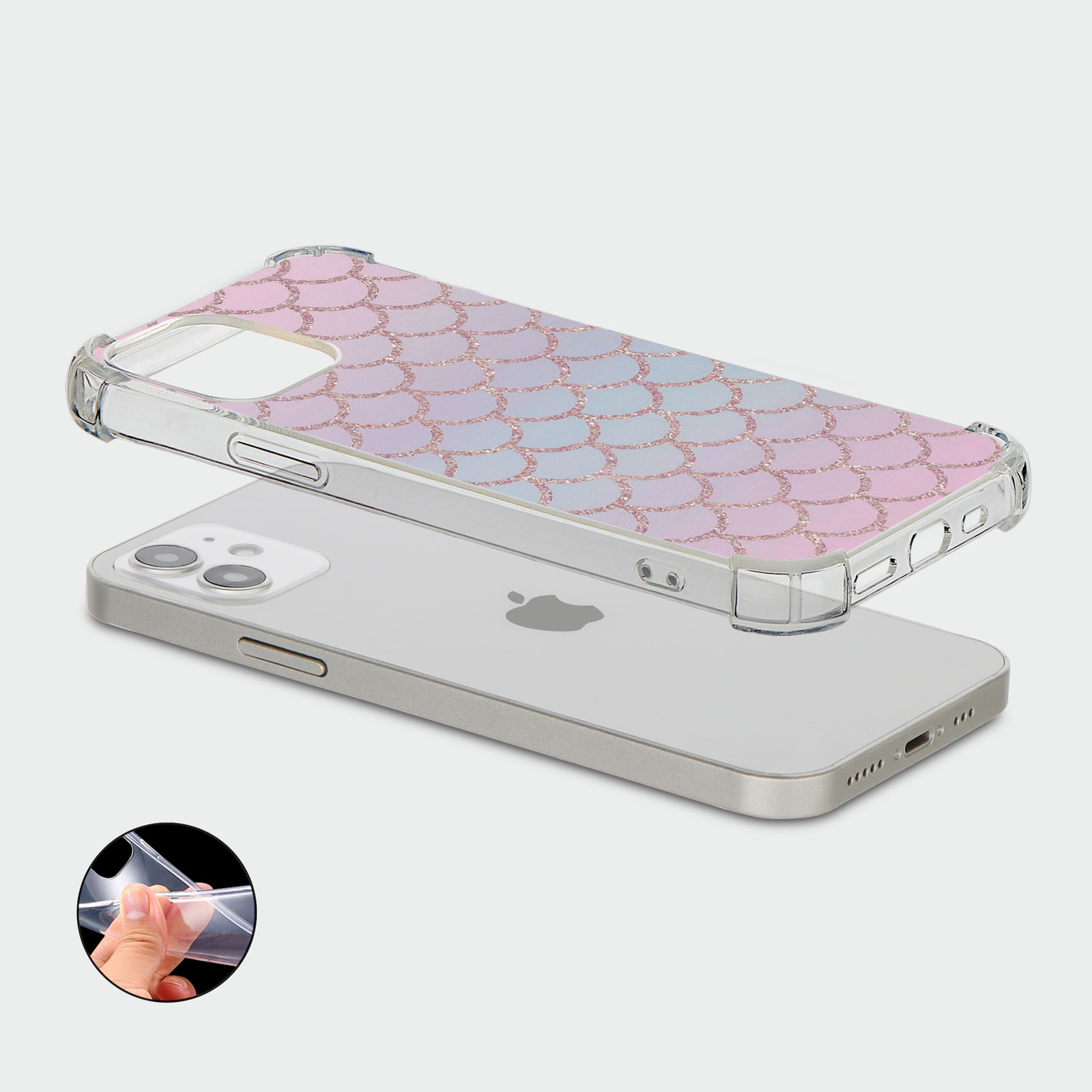 CASE FOR IPHONE 15 14 13 12 11 SE 8 SHOCKPROOF PHONE COVER IRIDESCENT COLOURS - Picture 16 of 34
