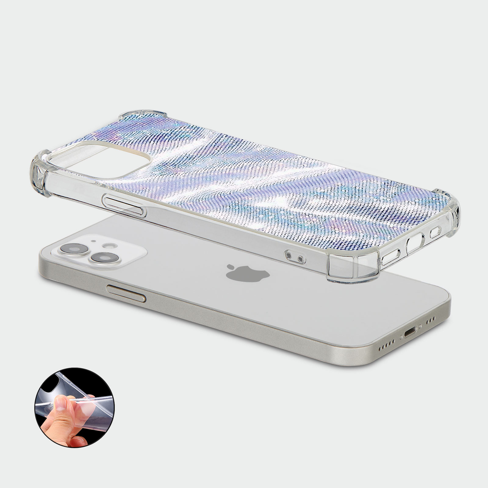 CASE FOR IPHONE 15 14 13 12 11 SE 8 SHOCKPROOF PHONE COVER IRIDESCENT COLOURS - Picture 20 of 34