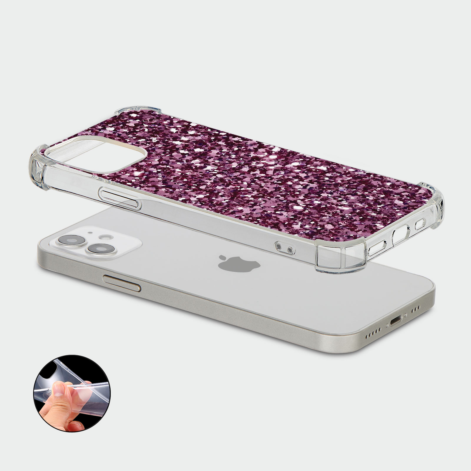 CASE FOR IPHONE 15 14 13 12 11 SE 8 SHOCKPROOF PHONE COVER IRIDESCENT COLOURS - Picture 28 of 34