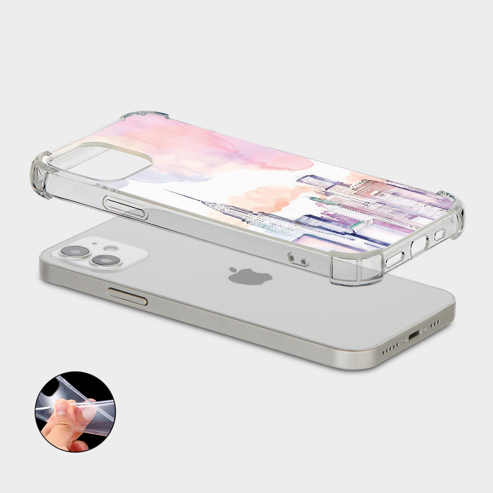 CASE FOR IPHONE 15 14 13 12 11 SE 8 PRO SHOCKPROOF PHONE COVER ROSE GOLD GRAY - Picture 12 of 34