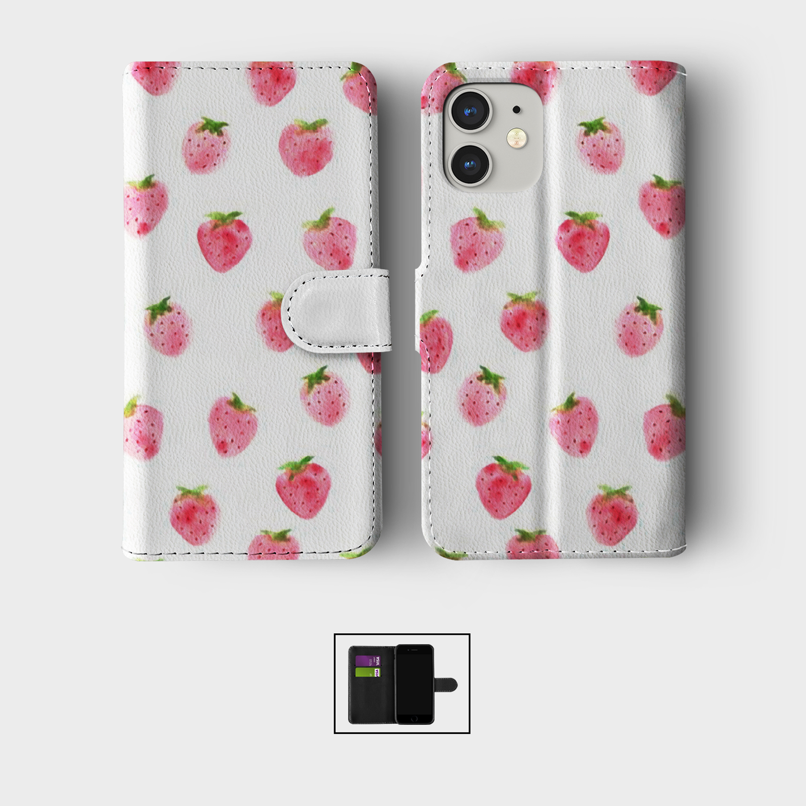CASE FOR IPHONE 16 15 14 13 12 11 PRO WALLET FLIP PHONE COVER MOON ROSES HEART - Picture 6 of 10