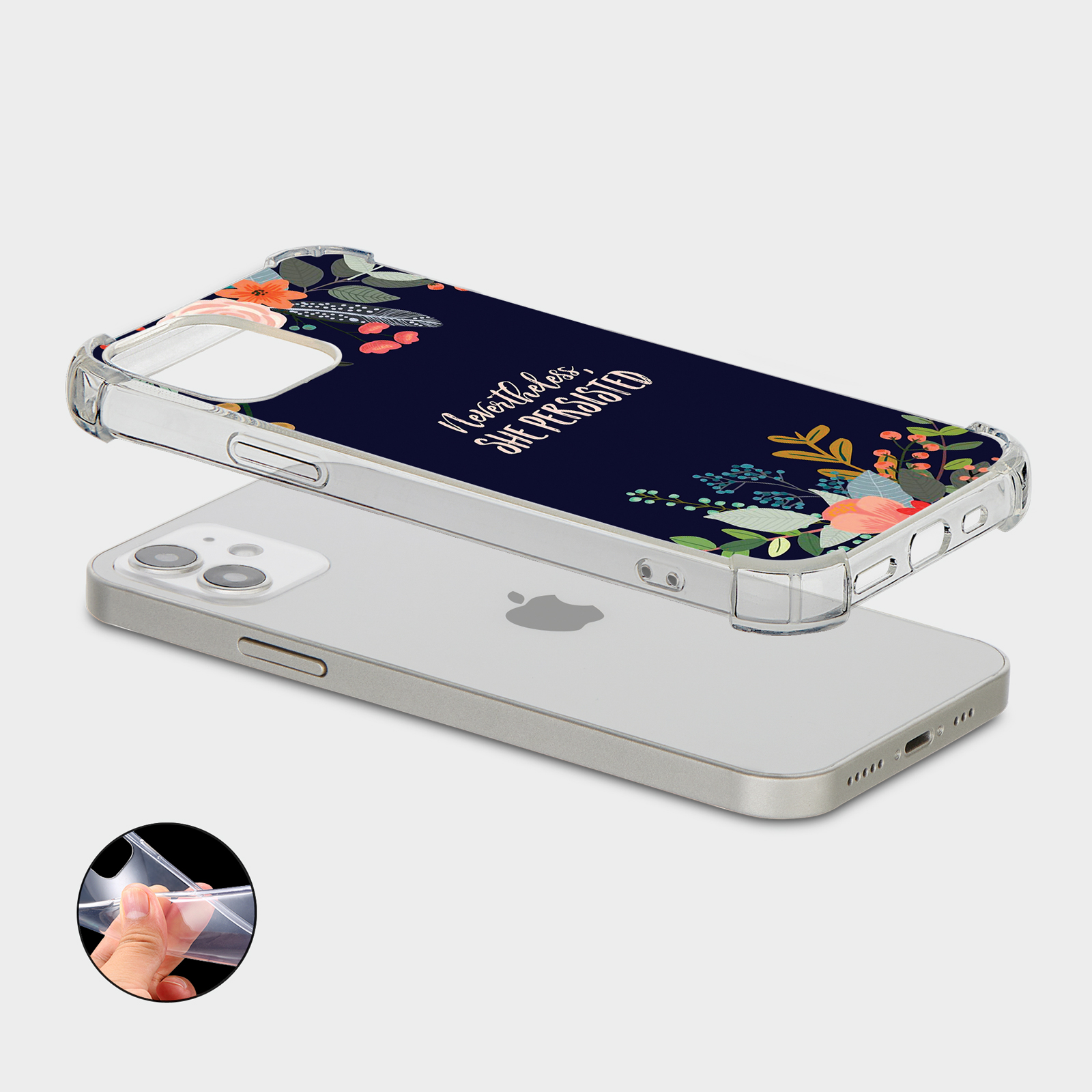 CASE FOR IPHONE 15 14 13 12 11 SE 8 SHOCKPROOF PHONE COVER STARS FLORAL MARBLE - Picture 16 of 34