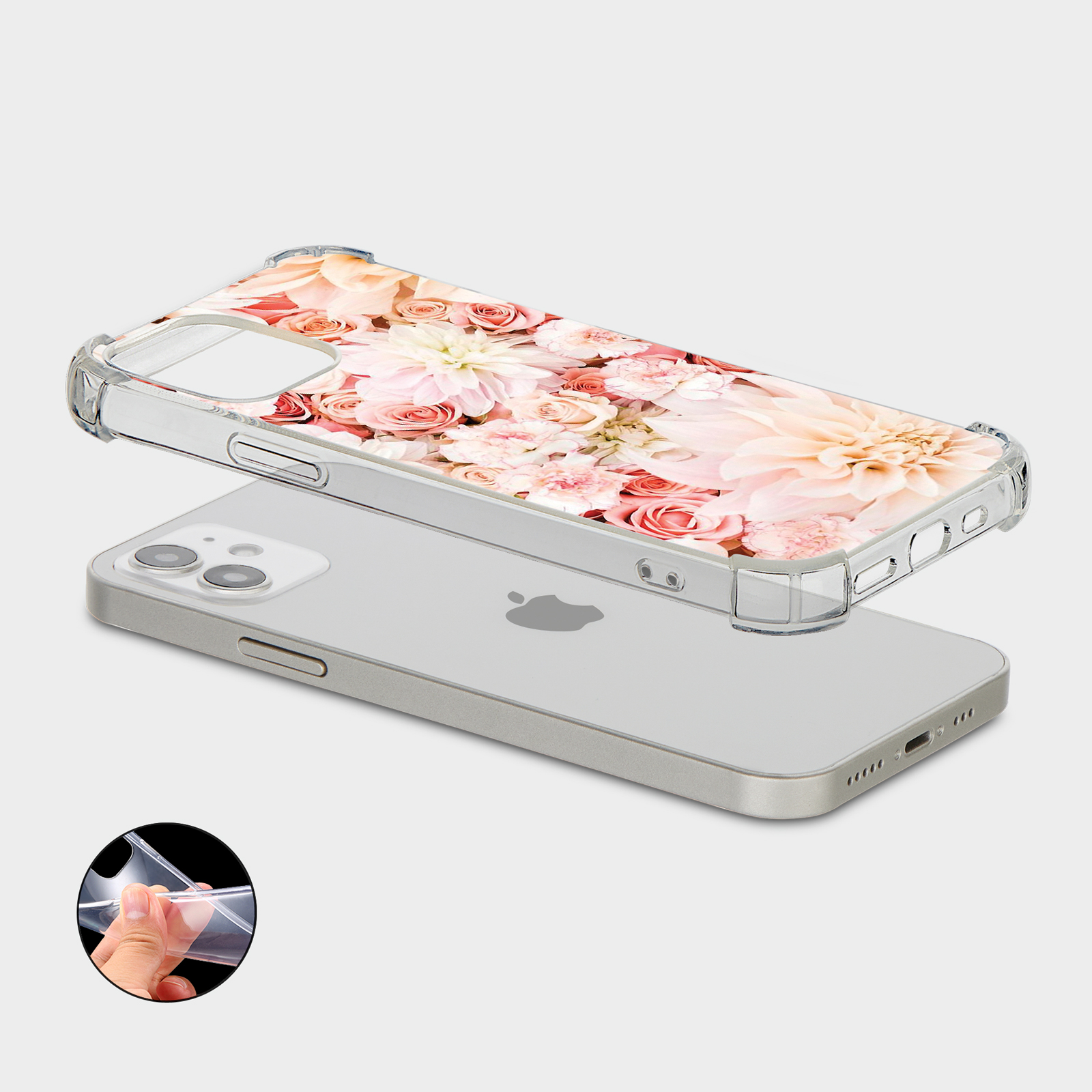 CASE FOR IPHONE 15 14 13 12 11 SE 8 SHOCKPROOF PHONE COVER STARS FLORAL MARBLE - Picture 20 of 34