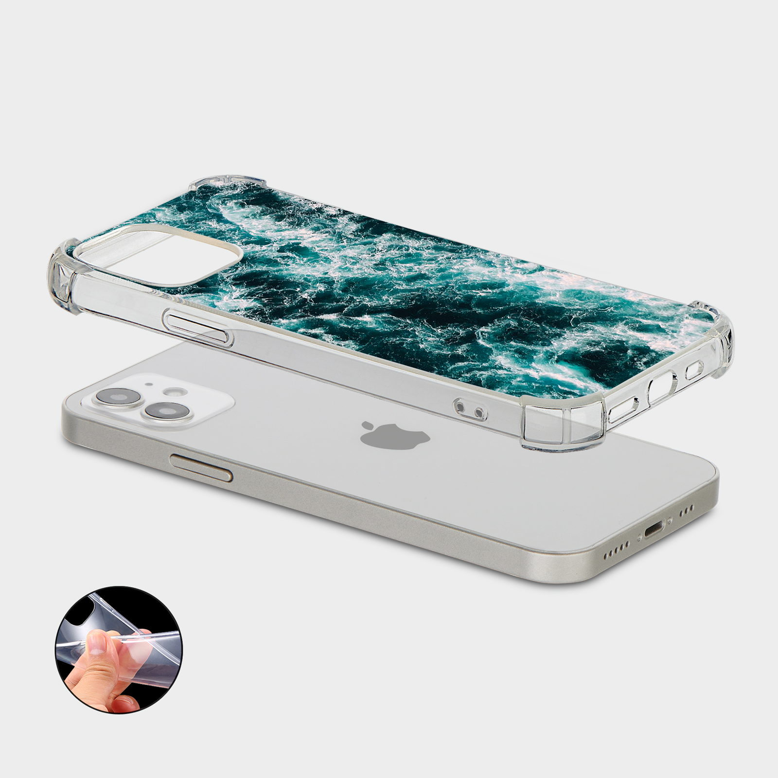 CASE FOR IPHONE 15 14 13 12 11 SE 8 SHOCKPROOF PHONE COVER STARS FLORAL MARBLE - Picture 24 of 34