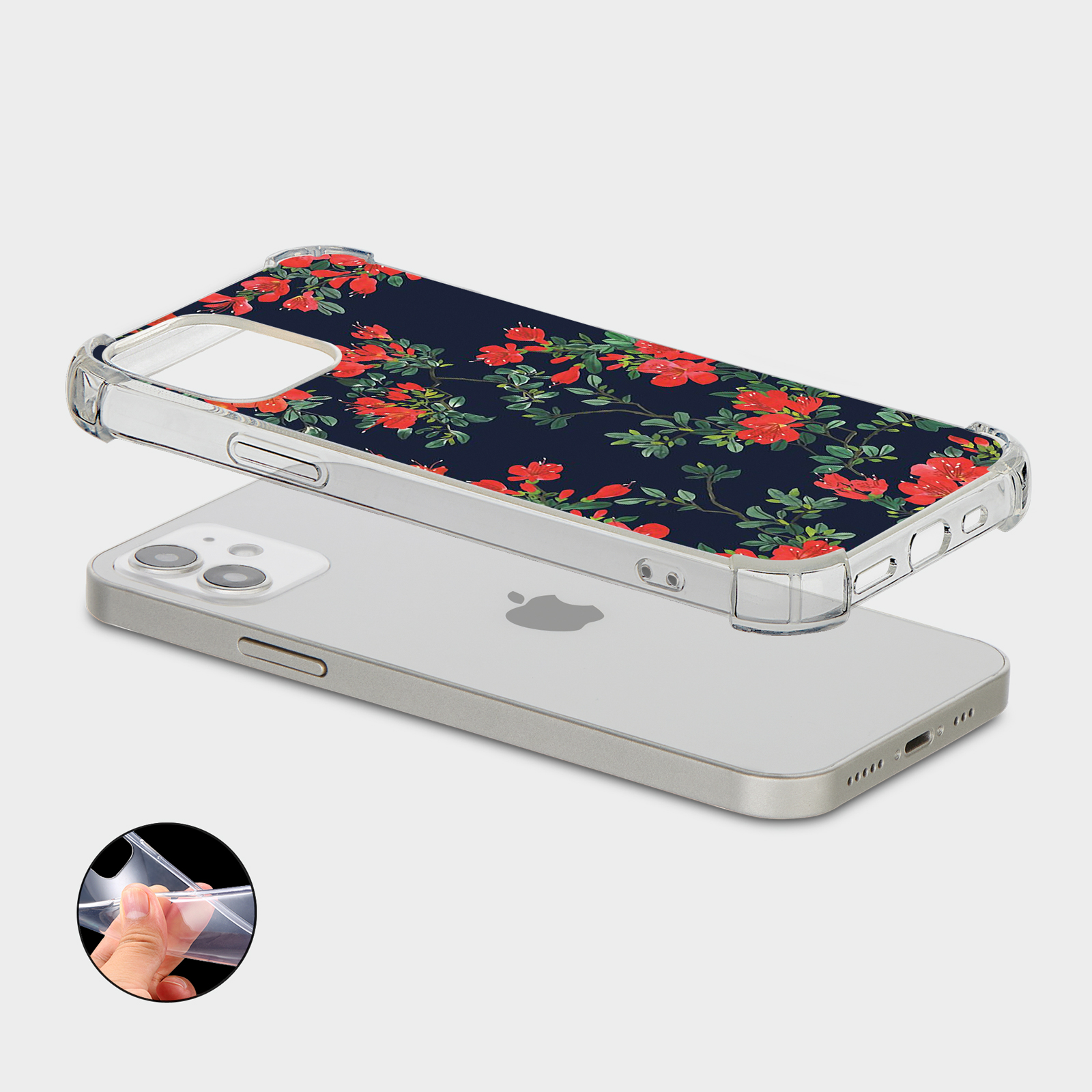 CASE FOR IPHONE 15 14 13 12 11 SE 8 SHOCKPROOF PHONE COVER STARS FLORAL MARBLE - Picture 28 of 34