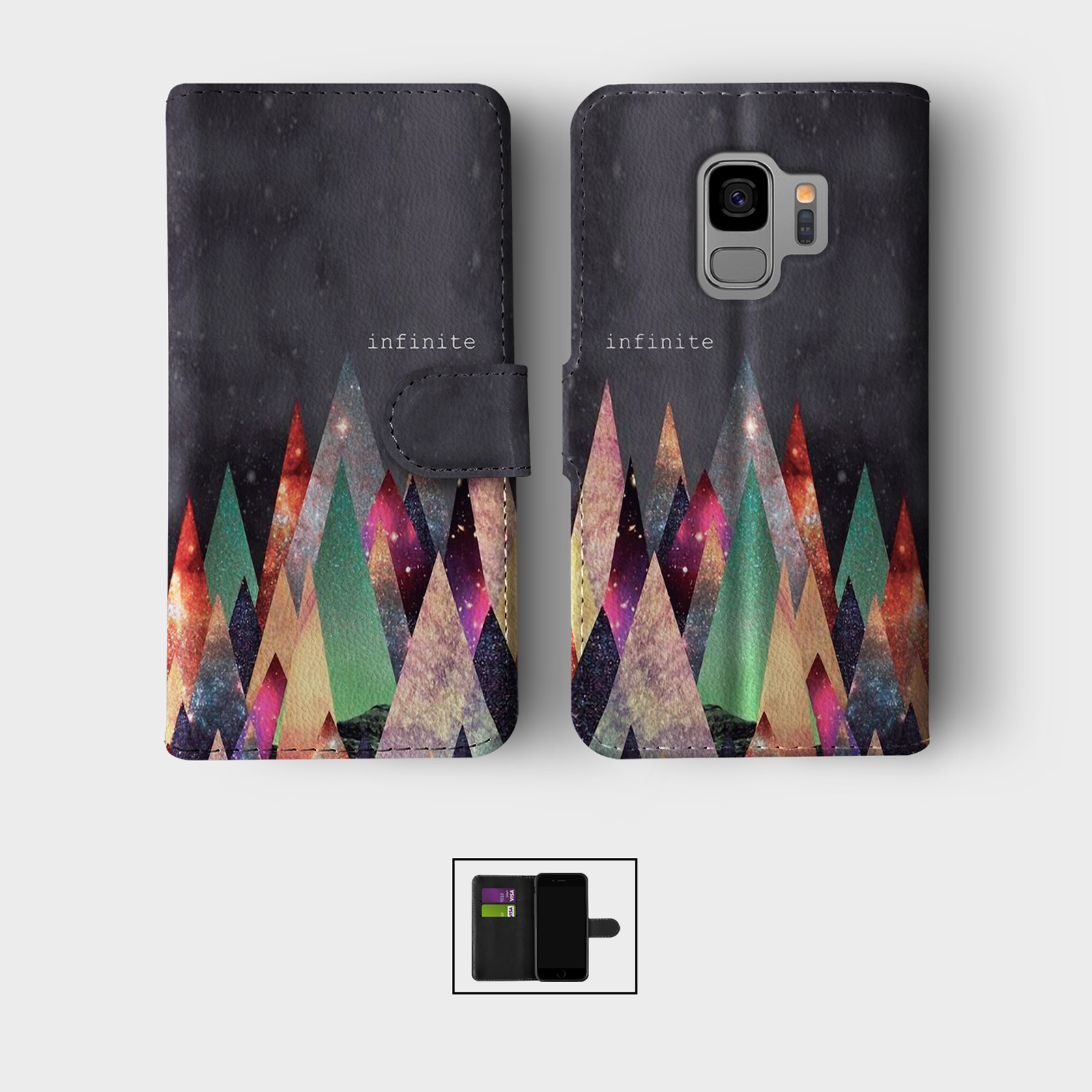 CASE FOR SAMSUNG S23 S22 S21 S20 S10 S9 WALLET FLIP PHONE COVER PINK BLUE FLORAL - 第 7/10 張圖片