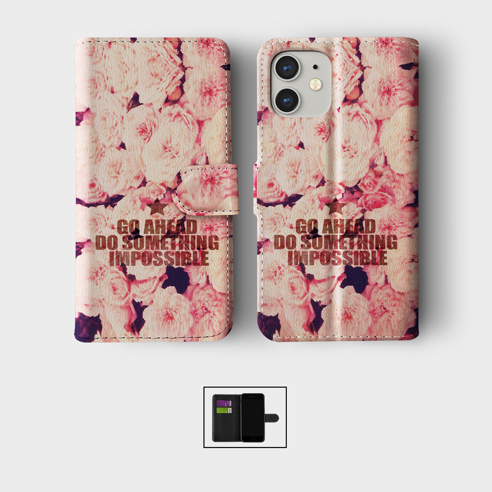 CASE FOR IPHONE 16 15 14 13 12 11 PRO WALLET FLIP PHONE COVER SPACE SEA CLOUDS - Picture 7 of 10