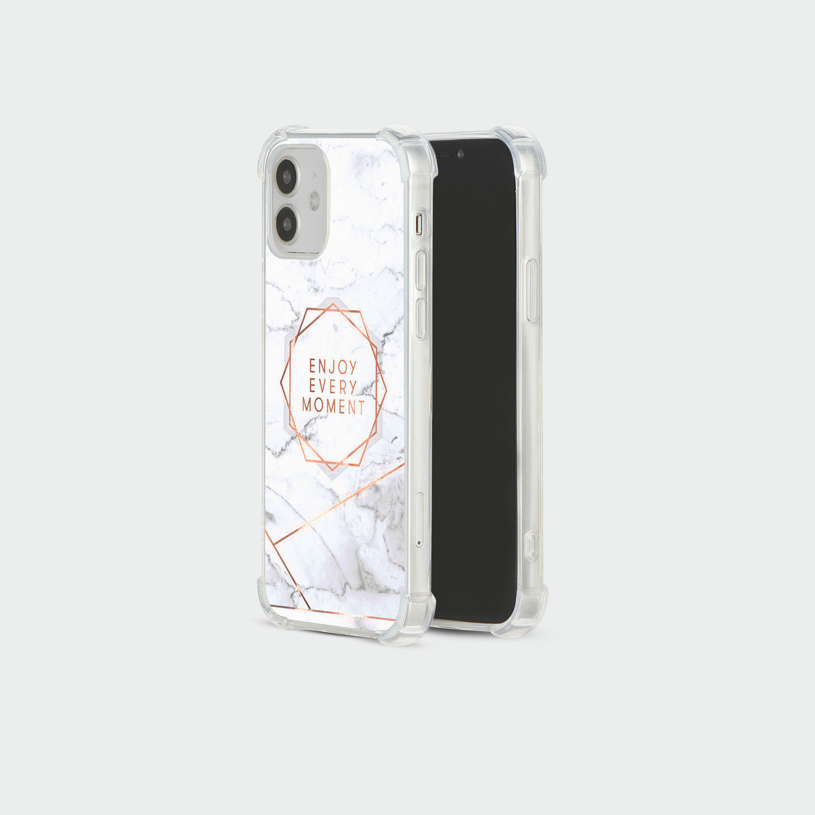 CASE FOR IPHONE 15 14 13 12 11 SE 8 PRO SHOCKPROOF PHONE COVER MARBLE ROSE GOLD - Picture 3 of 34