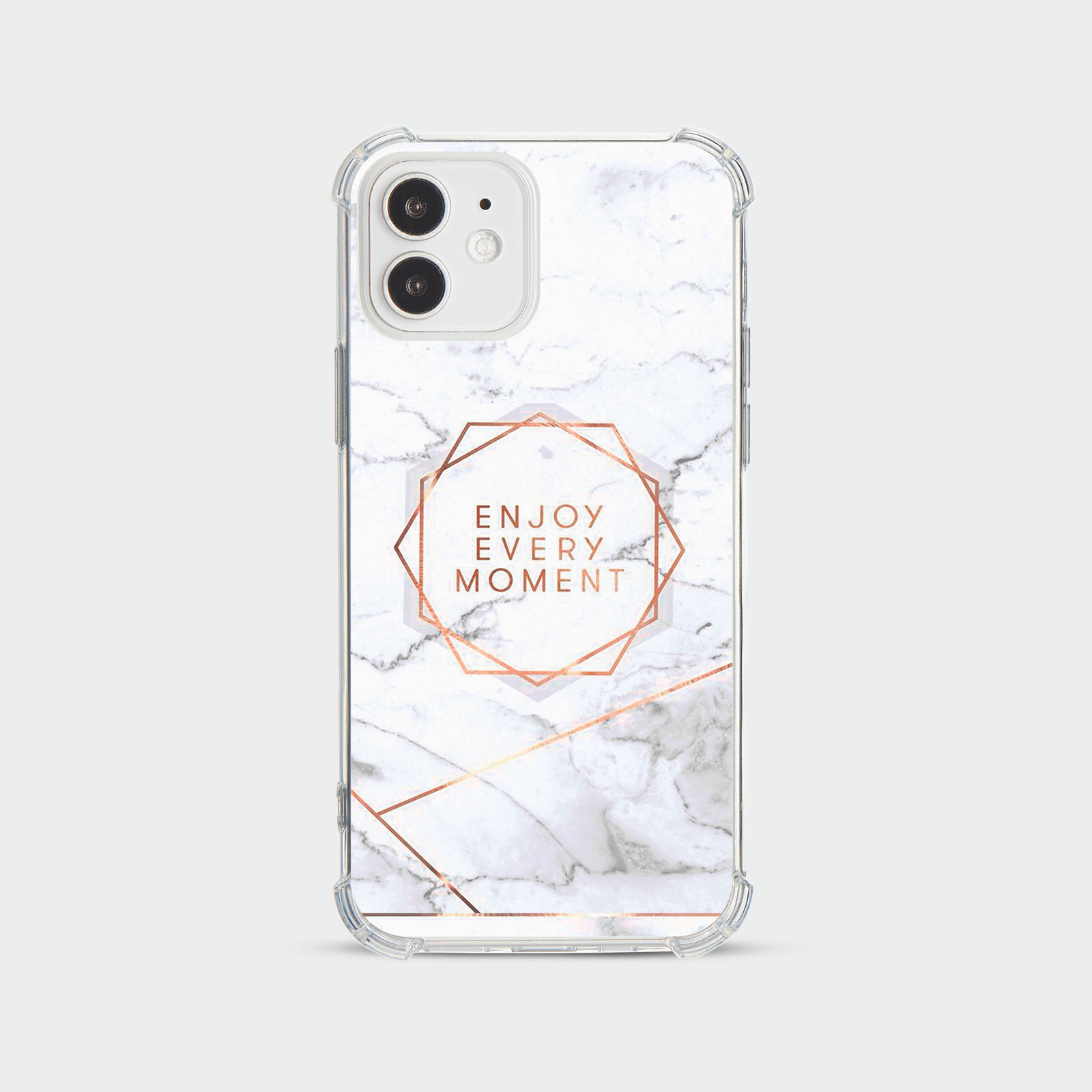 CASE FOR IPHONE 15 14 13 12 11 SE 8 PRO SHOCKPROOF PHONE COVER MARBLE ROSE GOLD - Picture 2 of 34