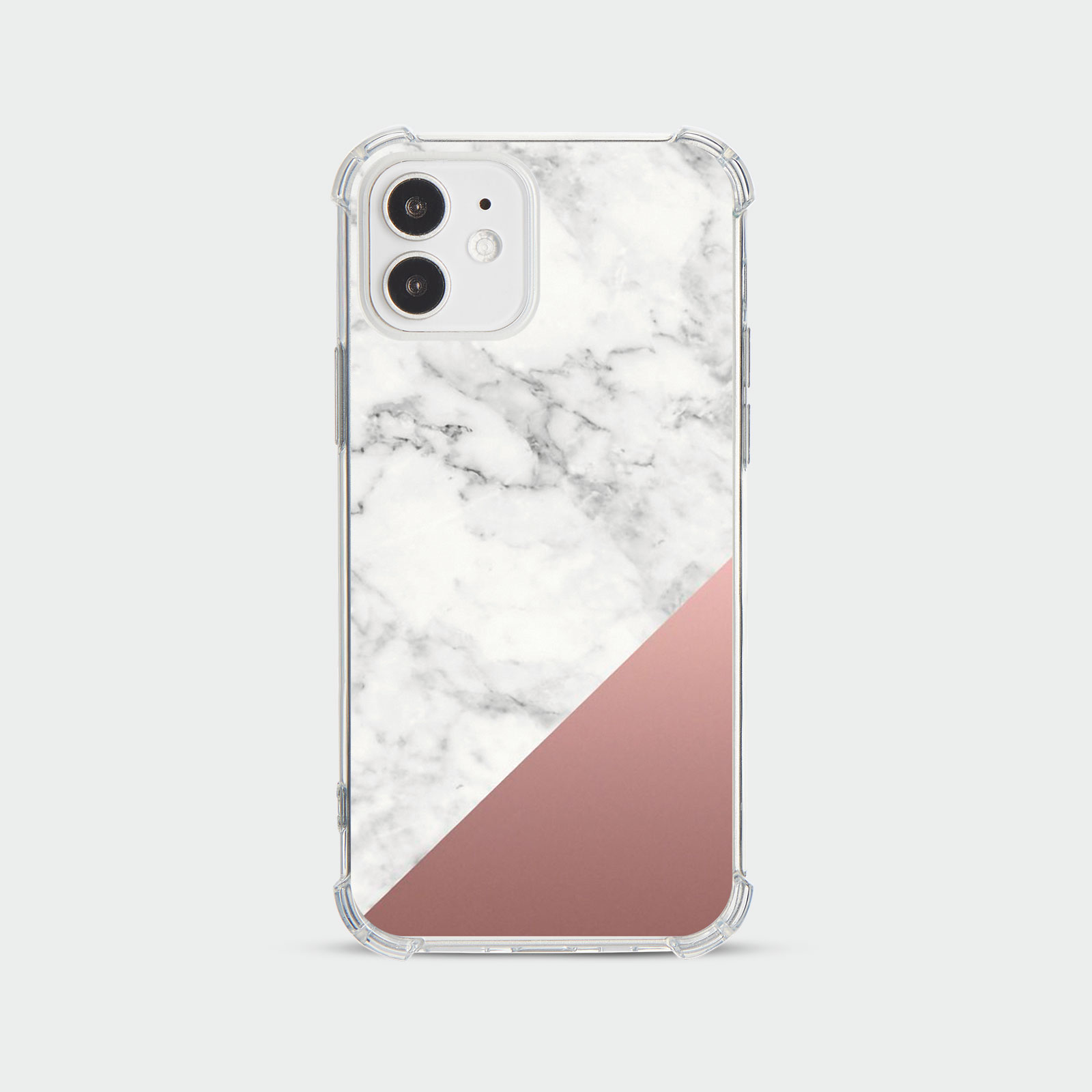 CASE FOR IPHONE 15 14 13 12 11 SE 8 PRO SHOCKPROOF PHONE COVER MARBLE ROSE GOLD - Picture 18 of 34