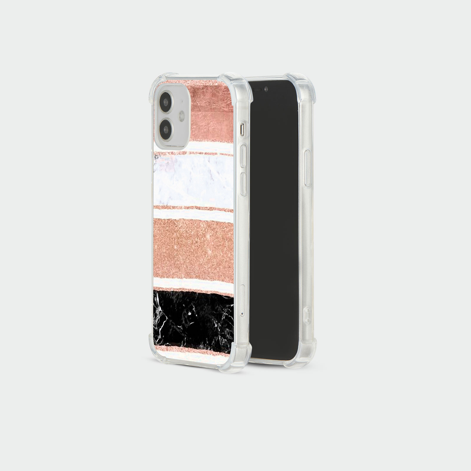 CASE FOR IPHONE 15 14 13 12 11 SE 8 PRO SHOCKPROOF PHONE COVER MARBLE ROSE GOLD - Picture 23 of 34