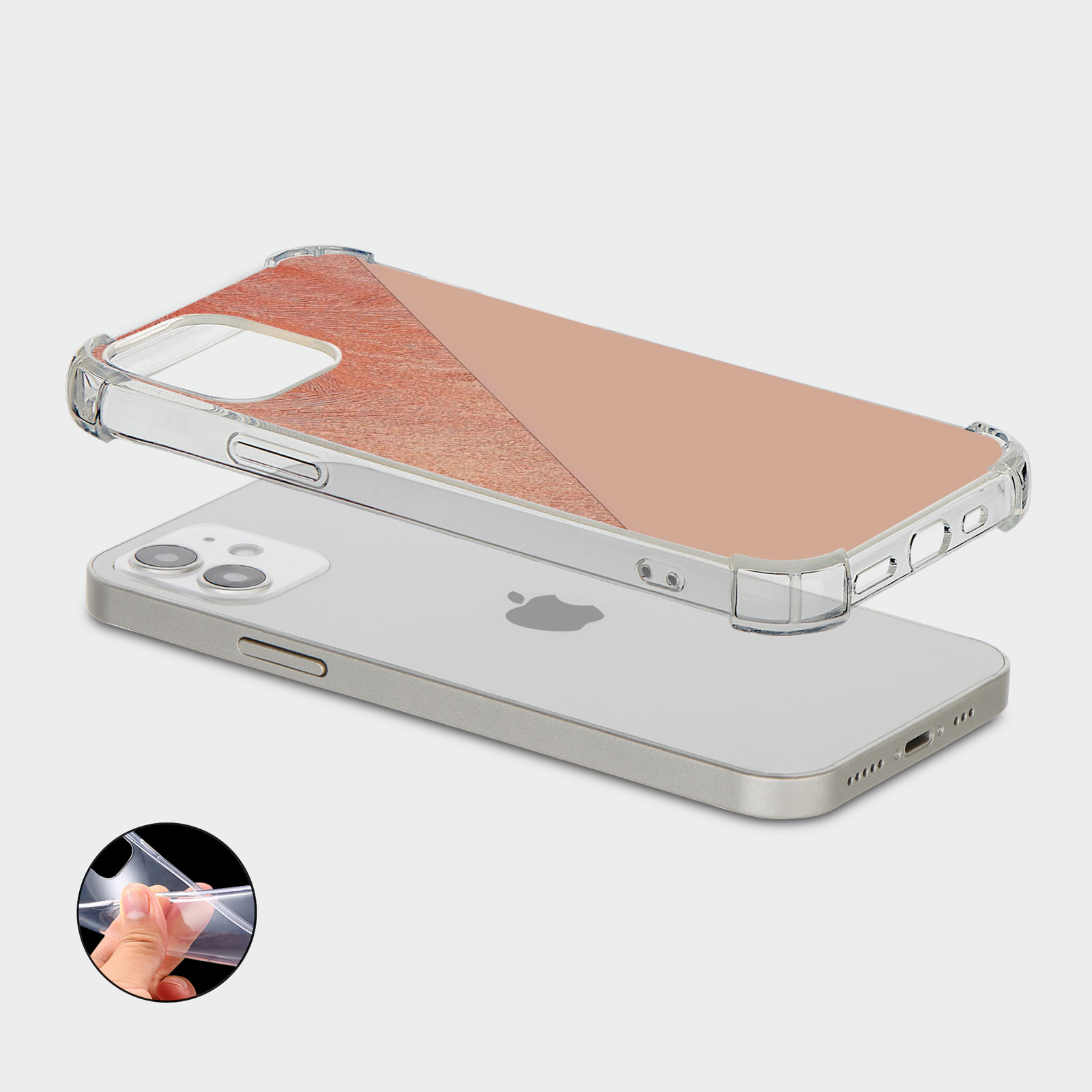 CASE FOR IPHONE 15 14 13 12 11 SE 8 PRO SHOCKPROOF PHONE COVER MARBLE ROSE GOLD - Picture 32 of 34