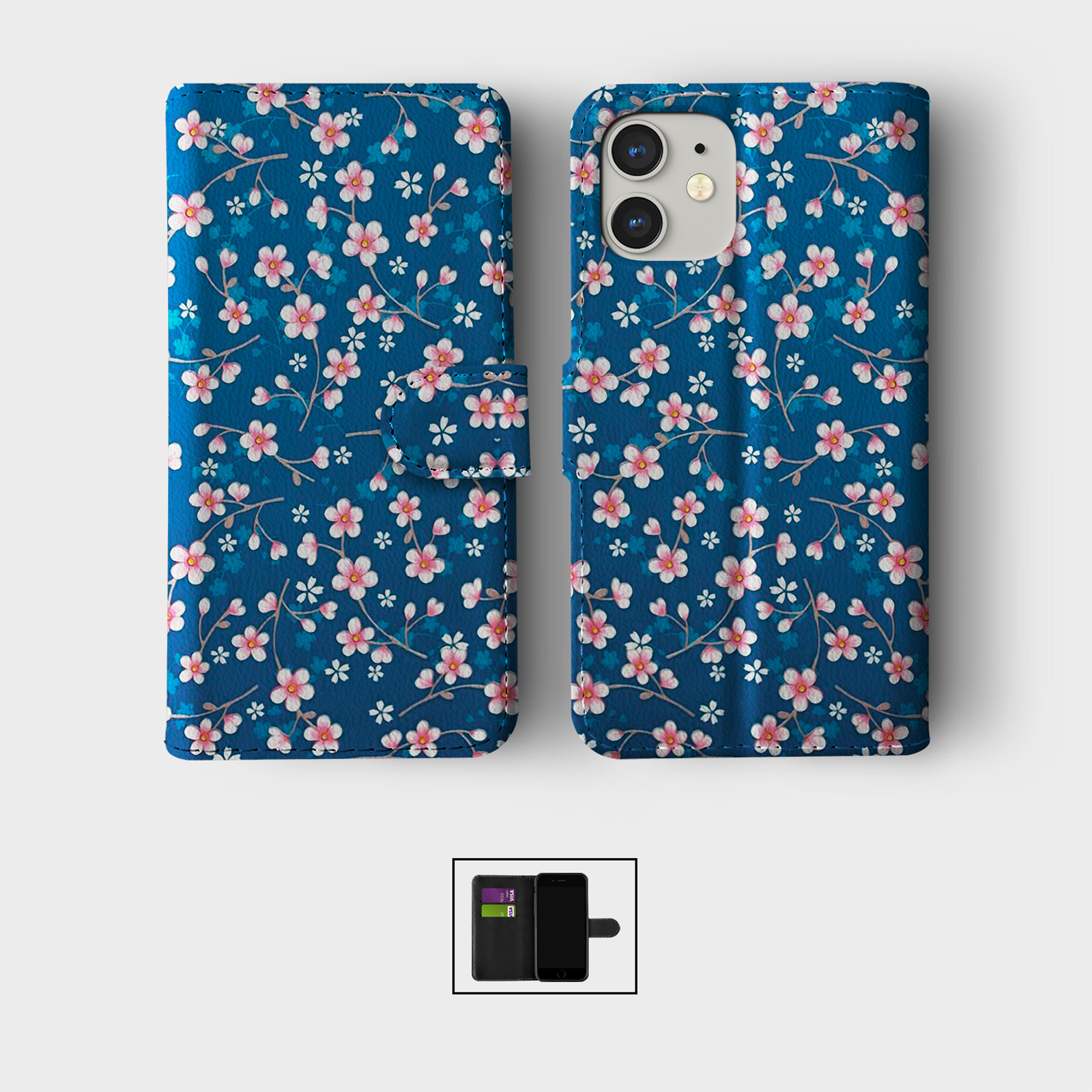 CASE FOR IPHONE 16 15 14 13 12 11 PRO WALLET FLIP PHONE COVER SHABBY CHIC CUTE - Picture 5 of 10