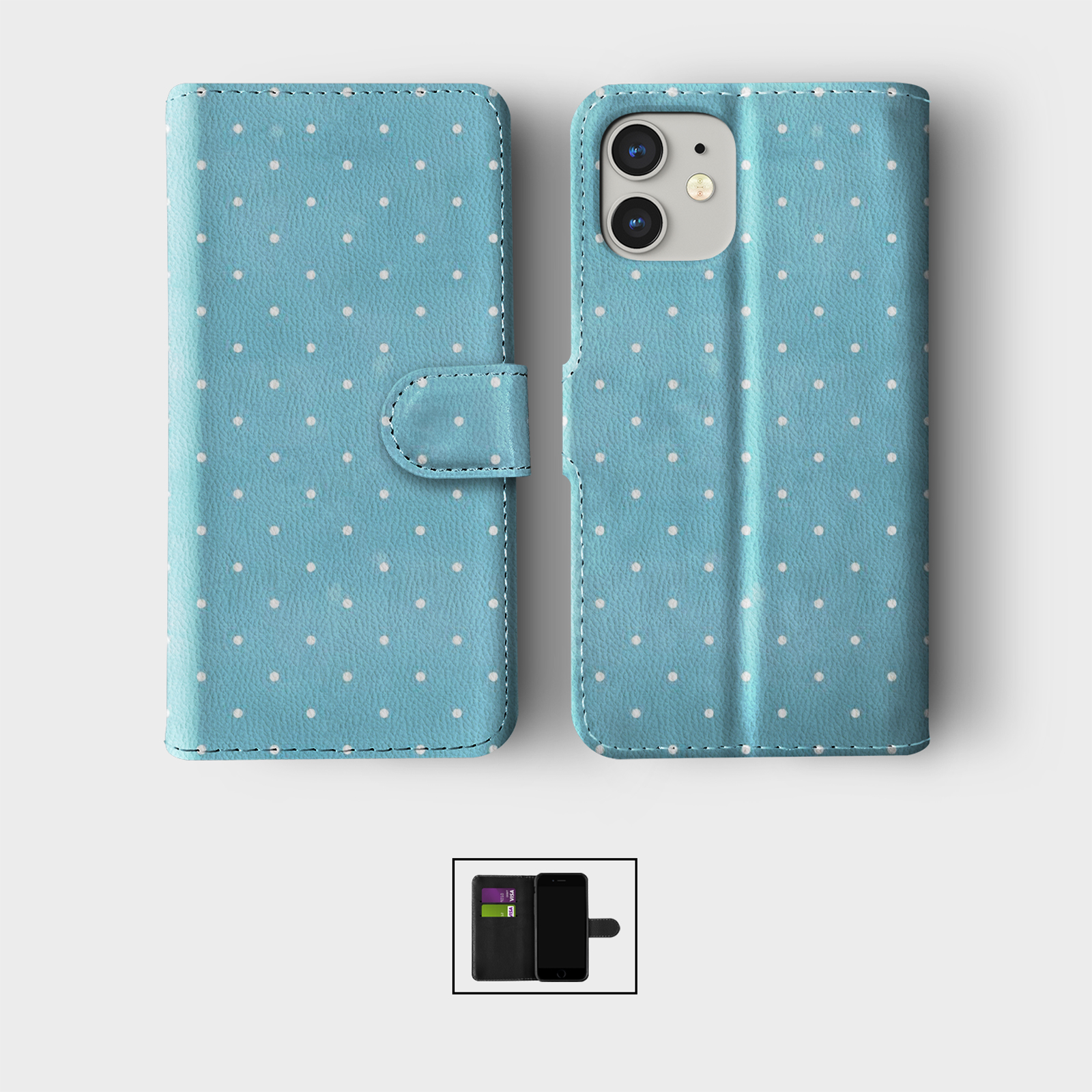 CASE FOR IPHONE 16 15 14 13 12 11 PRO WALLET FLIP PHONE COVER SHABBY CHIC CUTE - Picture 8 of 10