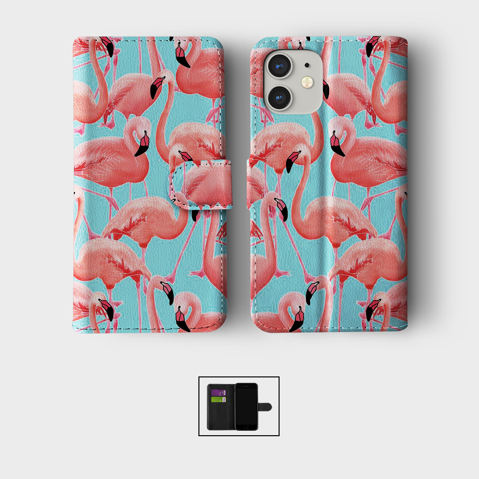 CASE FOR IPHONE 16 15 14 13 12 11 PRO WALLET FLIP PHONE COVER COLOURFUL SUMMER - Picture 7 of 10