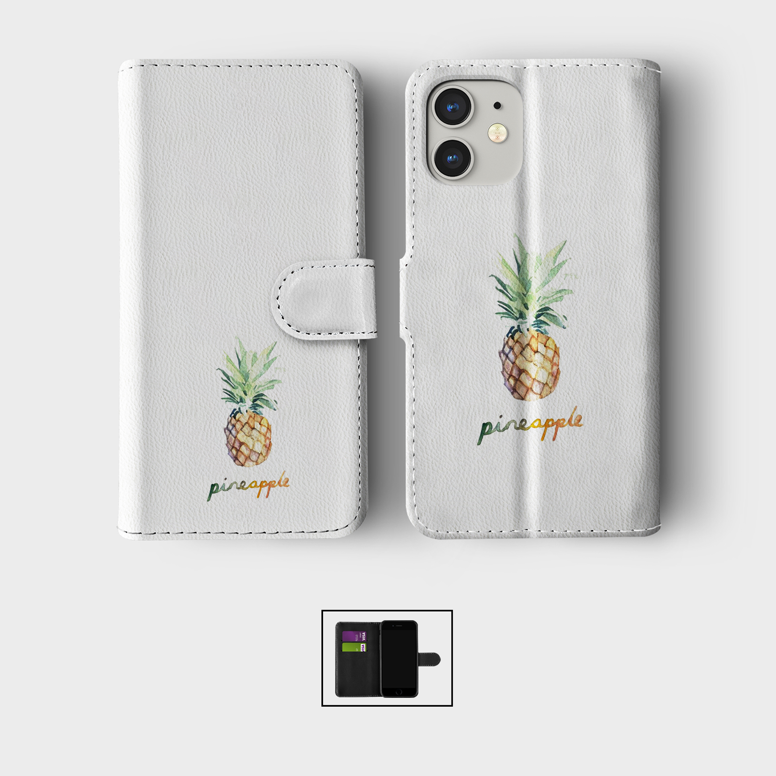 CASE FOR IPHONE 16 15 14 13 12 11 PRO WALLET FLIP PHONE COVER COLOURFUL SUMMER - Picture 9 of 10