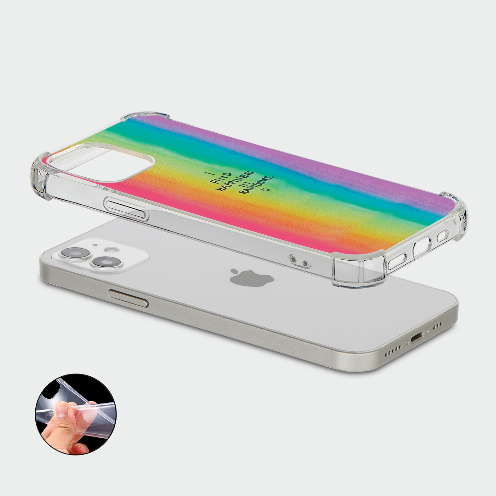 CASE FOR IPHONE 15 14 13 12 11 SE 8 PRO SHOCKPROOF PHONE COVER RAINBOW UNICORN - Picture 4 of 34