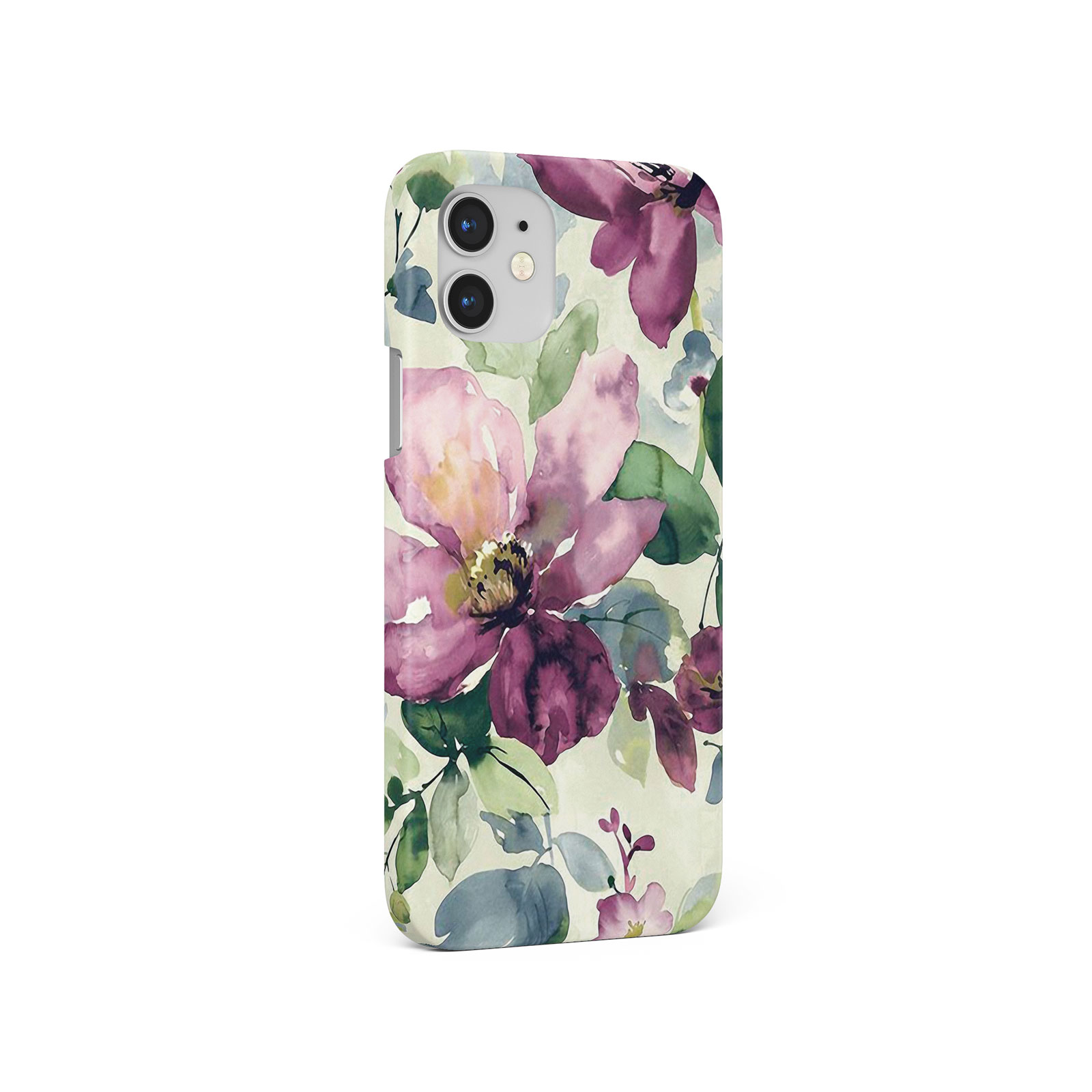 CASE FOR IPHONE 16 15 14 13 12 8 SE PRO MAX HARD PHONE COVER WATERCOLOUR FLOWERS - Picture 2 of 10