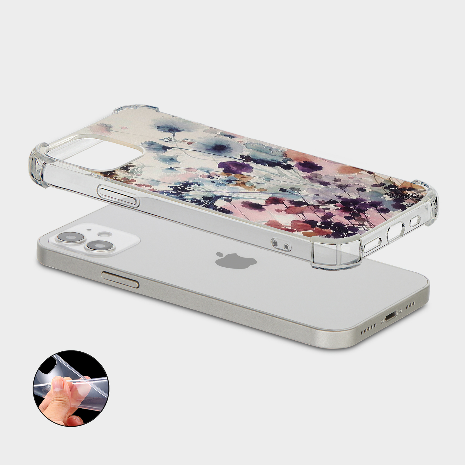 CASE FOR IPHONE 15 14 13 12 11 SE 8 PRO SHOCKPROOF PHONE COVER FLORAL BEAUTIFUL - Picture 4 of 34
