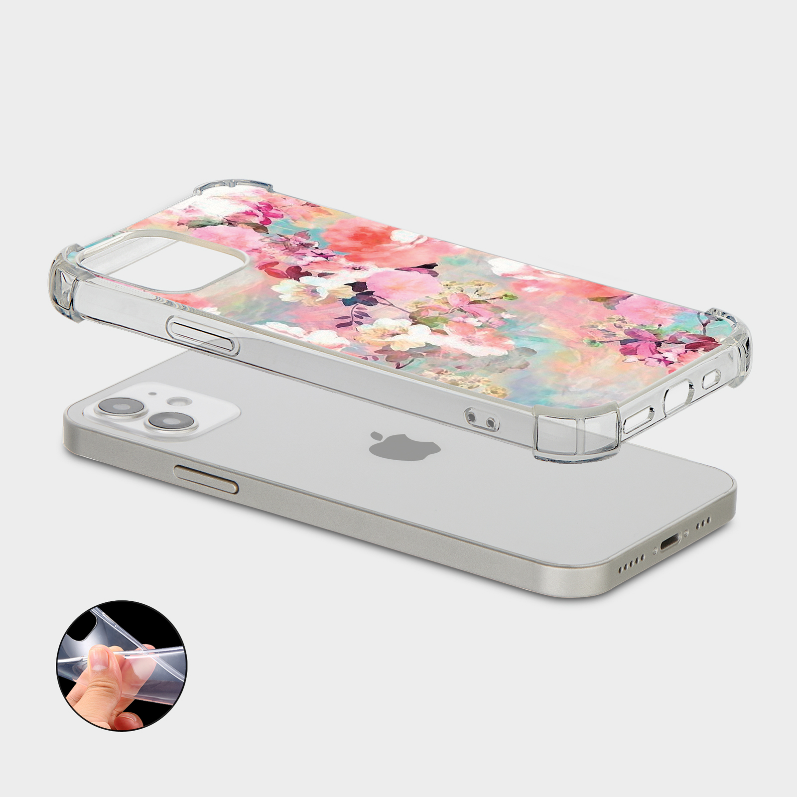 CASE FOR IPHONE 15 14 13 12 11 SE 8 PRO SHOCKPROOF PHONE COVER FLORAL BEAUTIFUL - Picture 8 of 34