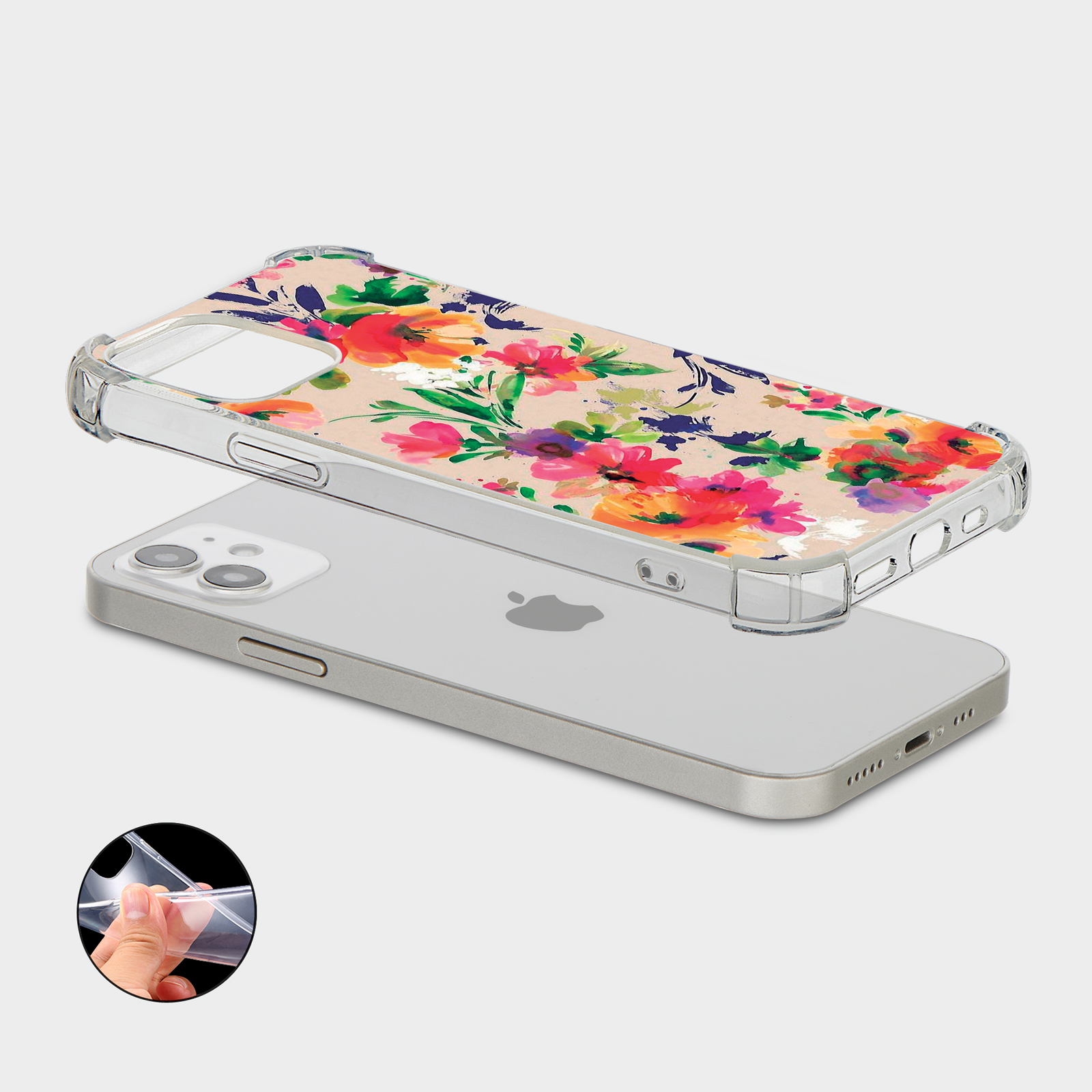 CASE FOR IPHONE 15 14 13 12 11 SE 8 PRO SHOCKPROOF PHONE COVER FLORAL BEAUTIFUL - Picture 16 of 34