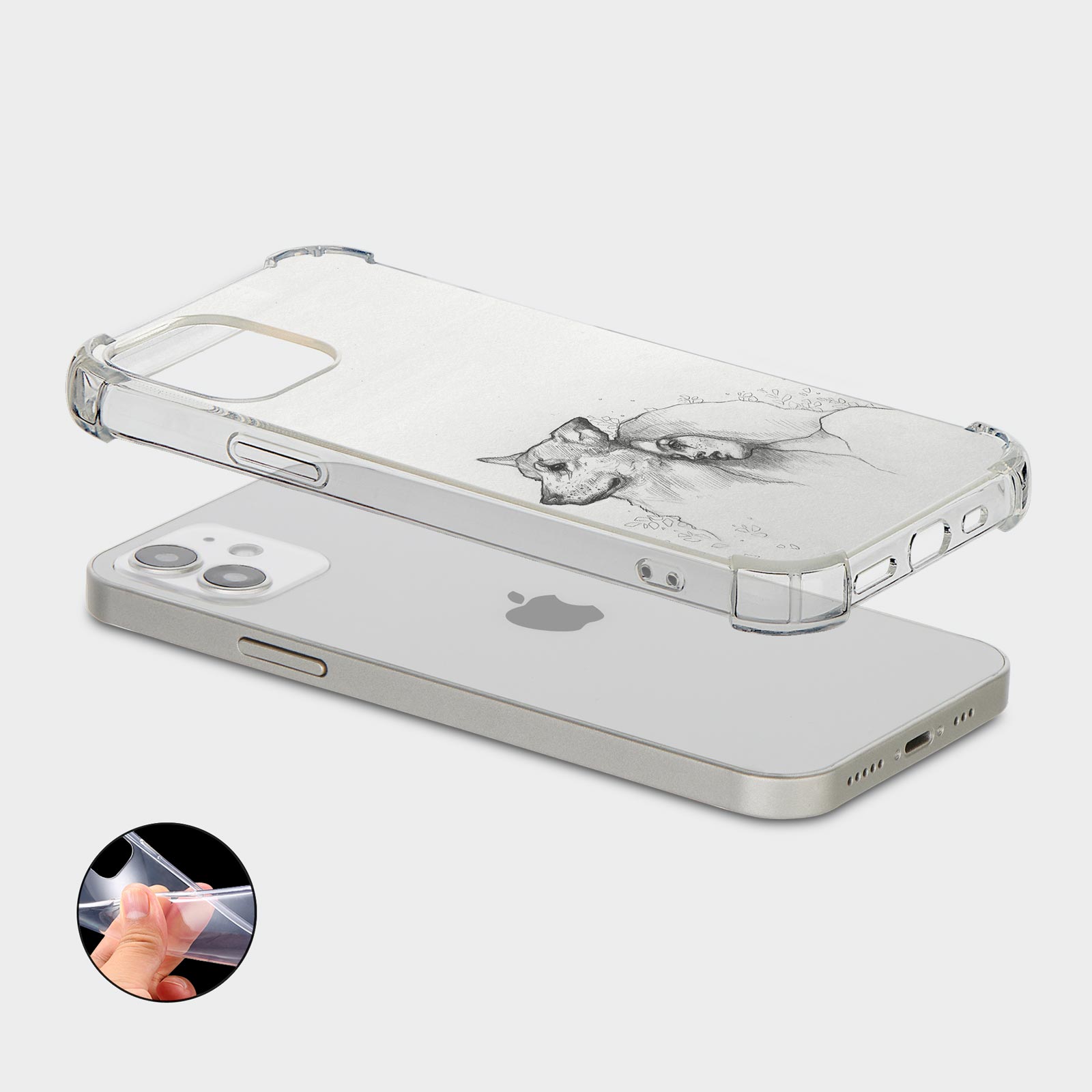 CASE FOR IPHONE 15 14 13 12 SHOCKPROOF PHONE COVER PET LOVER GIRL CUTE CARTOON - Picture 16 of 34