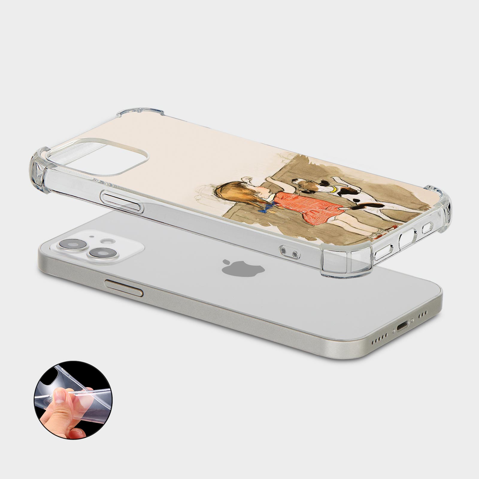 CASE FOR IPHONE 15 14 13 12 SHOCKPROOF PHONE COVER PET LOVER GIRL CUTE CARTOON - Picture 24 of 34