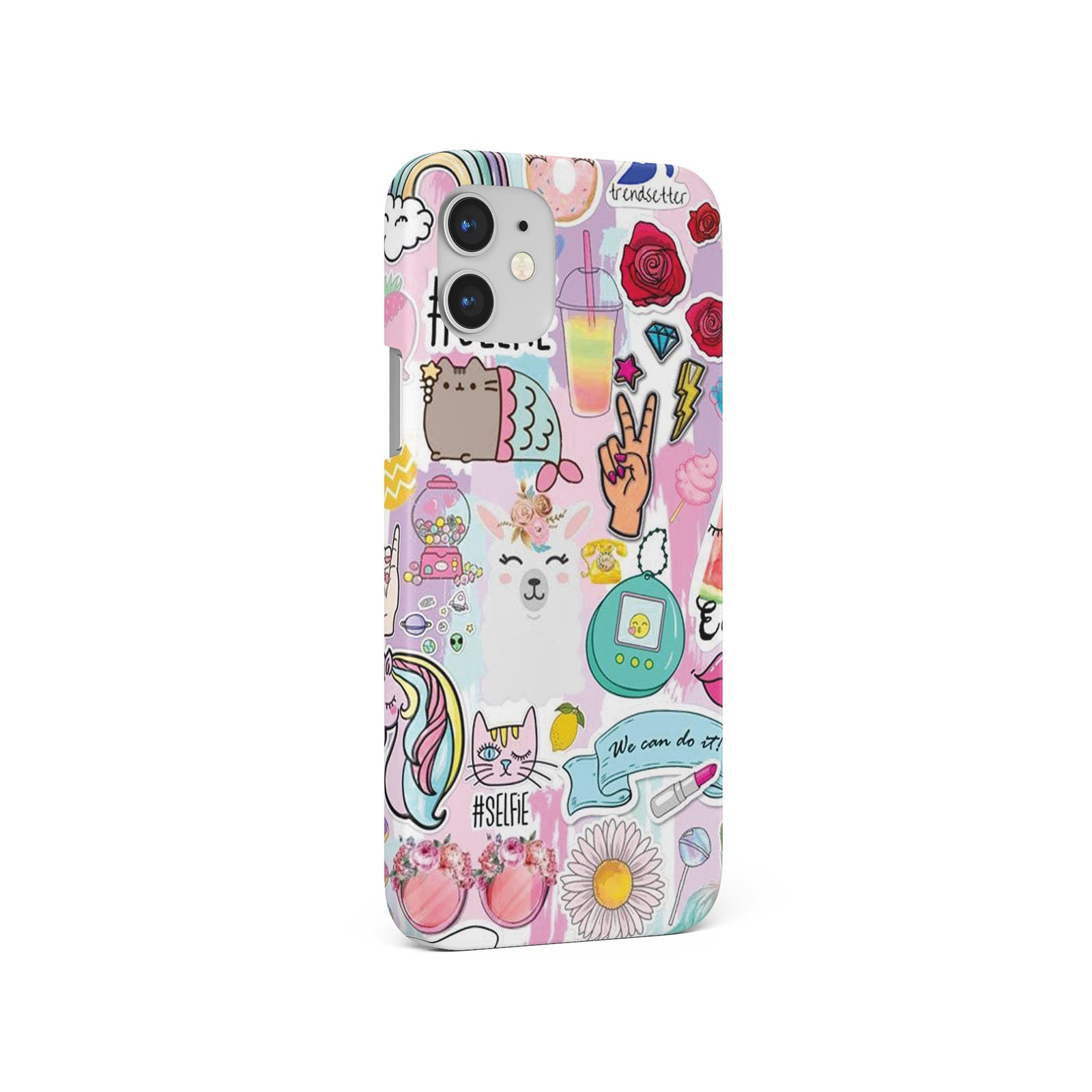 CASE FOR IPHONE 16 15 14 13 12 SE PRO MAX HARD PHONE COVER RETRO KAWAII STICKERS - Picture 3 of 10