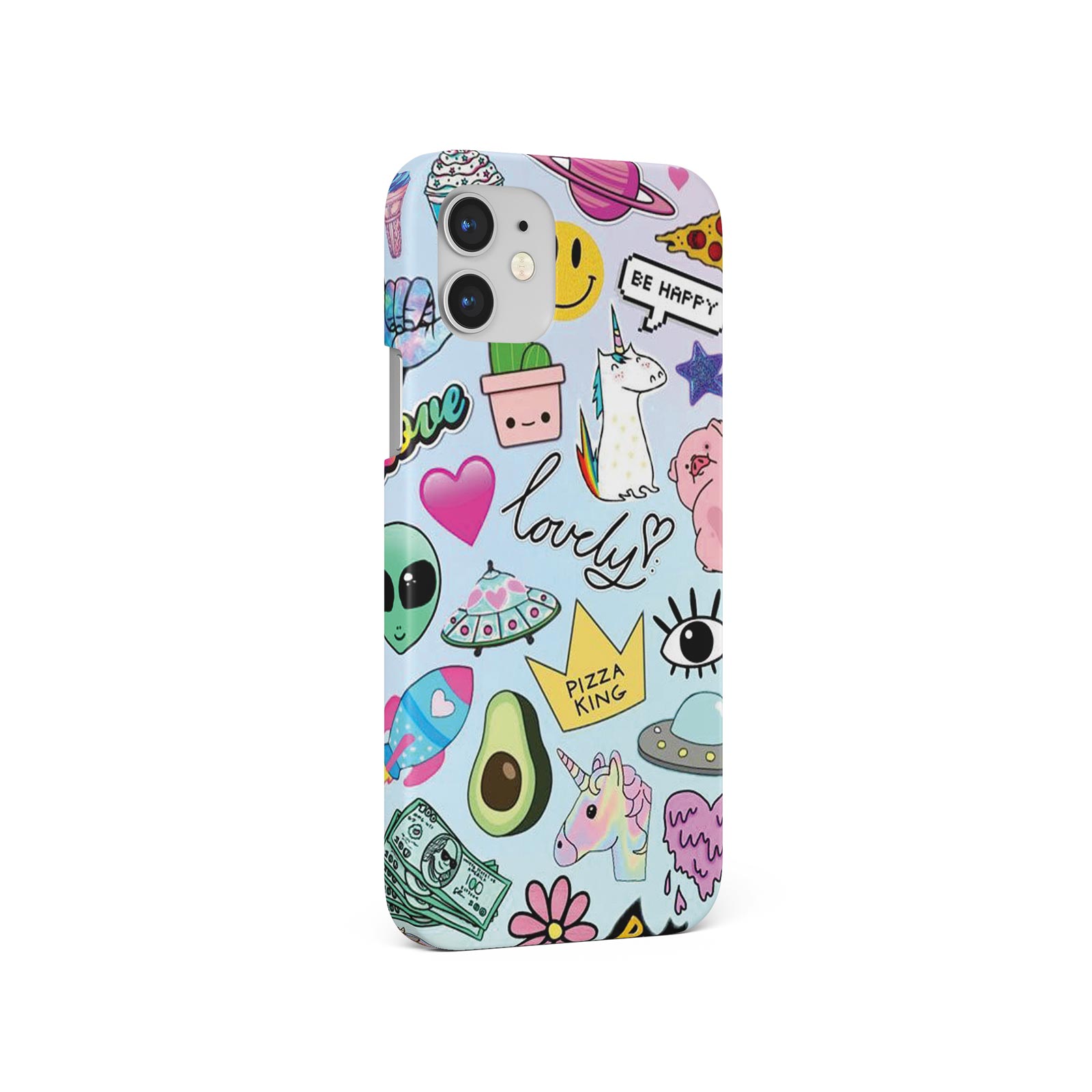 CASE FOR IPHONE 16 15 14 13 12 SE PRO MAX HARD PHONE COVER RETRO KAWAII STICKERS - Picture 7 of 10