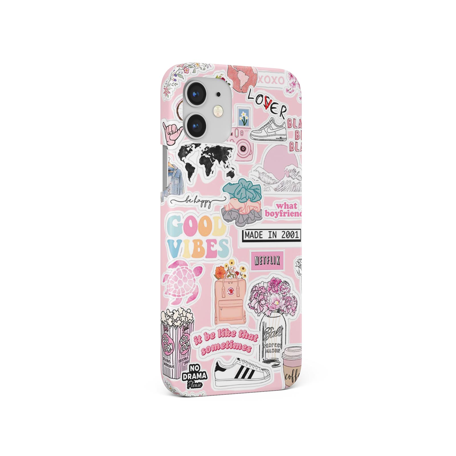 CASE FOR IPHONE 16 15 14 13 12 SE PRO MAX HARD PHONE COVER RETRO KAWAII STICKERS - Picture 9 of 10