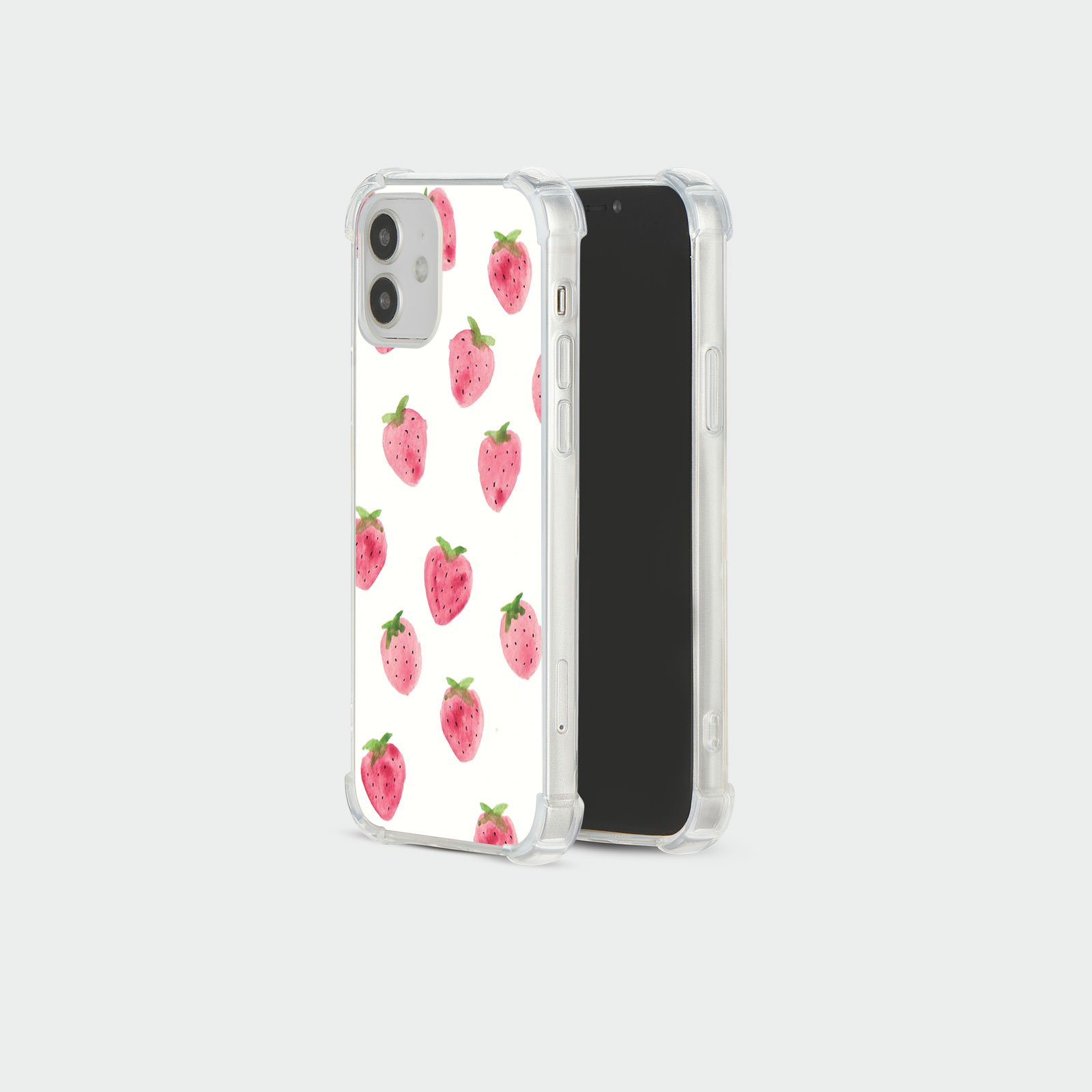 CASE FOR IPHONE 15 14 13 12 11 SE 8 PRO SHOCKPROOF PHONE COVER STRAWBERRIES RED - Picture 7 of 26