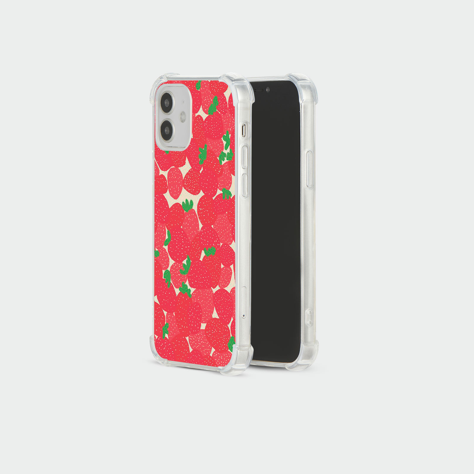 CASE FOR IPHONE 15 14 13 12 11 SE 8 PRO SHOCKPROOF PHONE COVER STRAWBERRIES RED - Picture 11 of 26