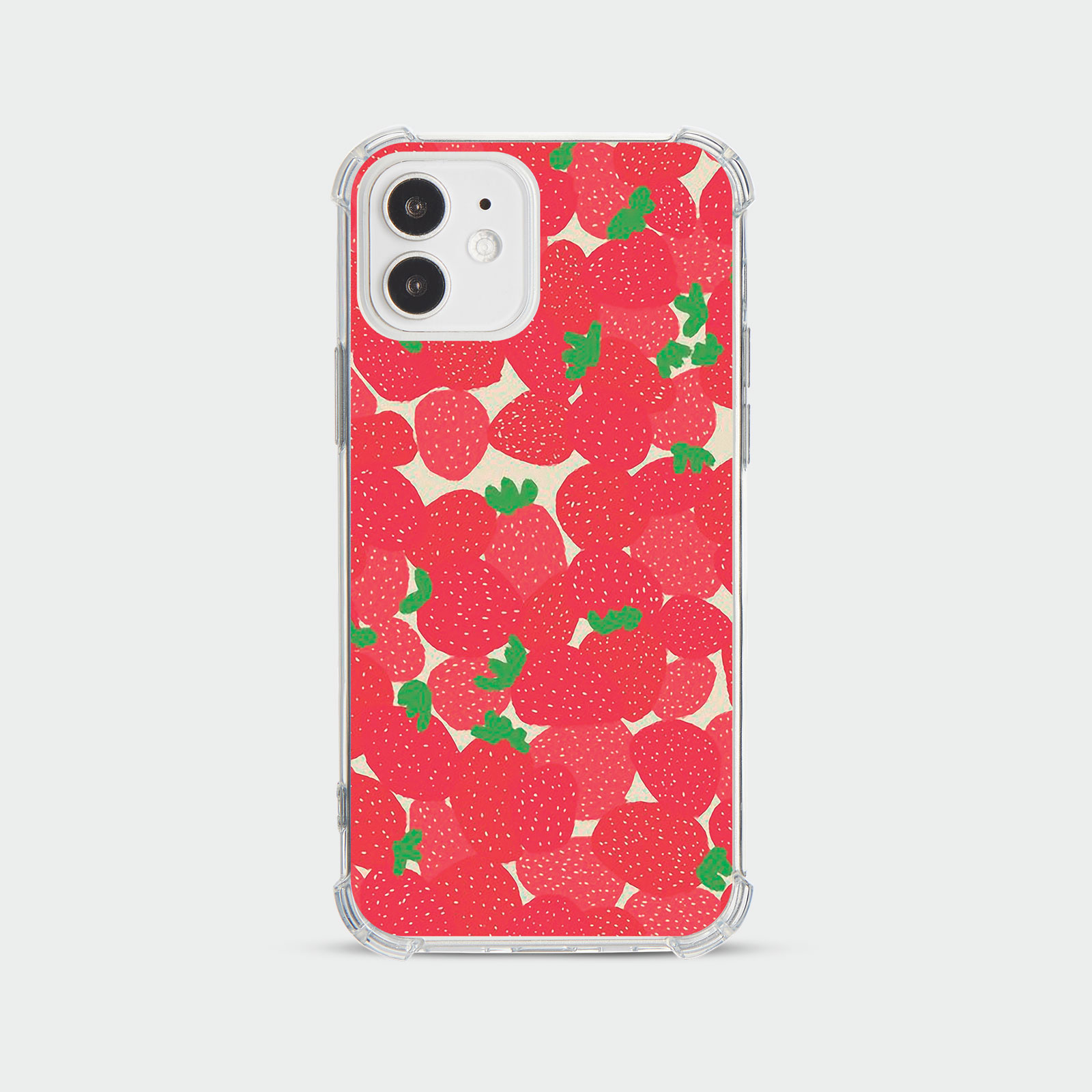 CASE FOR IPHONE 15 14 13 12 11 SE 8 PRO SHOCKPROOF PHONE COVER STRAWBERRIES RED - Picture 10 of 26