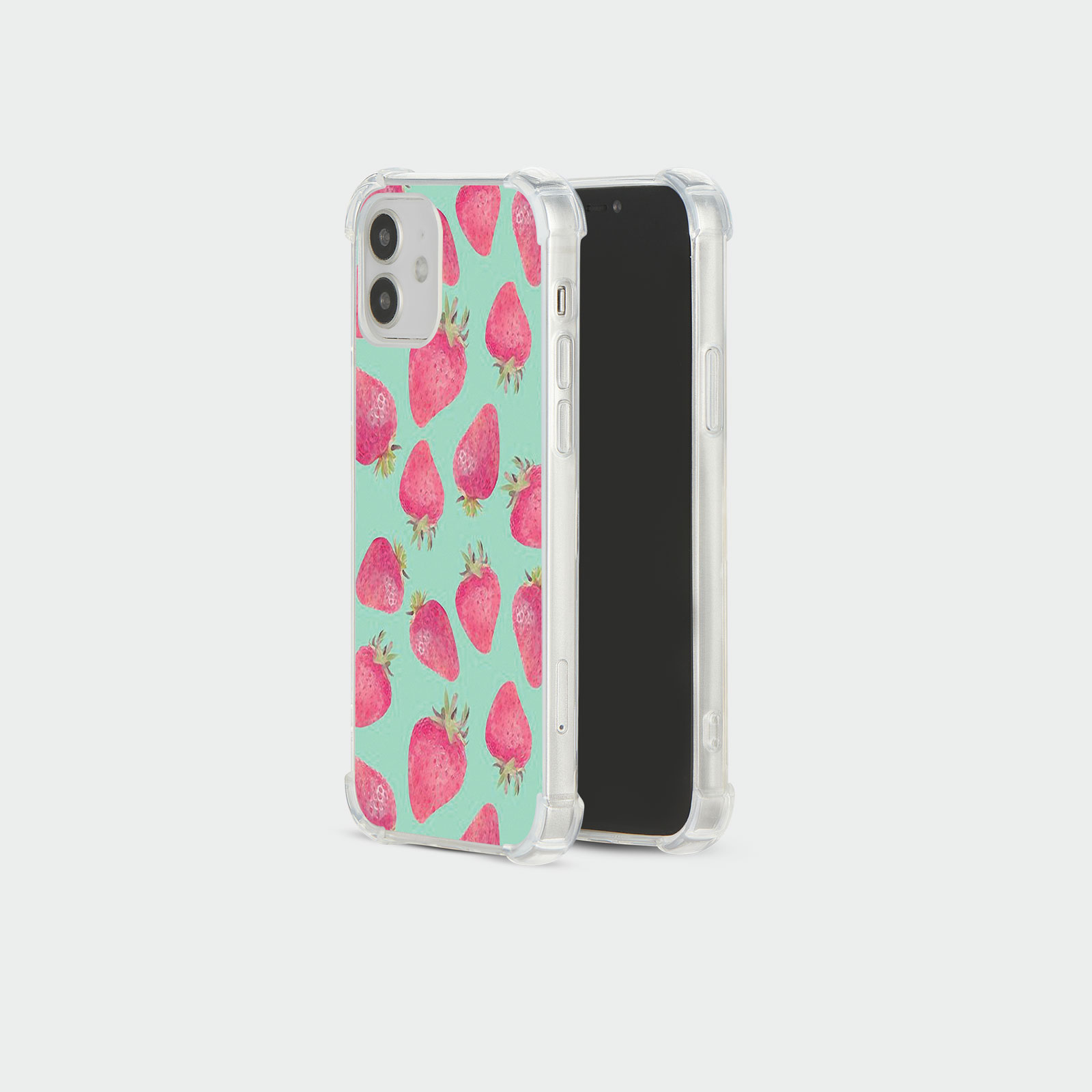 CASE FOR IPHONE 15 14 13 12 11 SE 8 PRO SHOCKPROOF PHONE COVER STRAWBERRIES RED - Picture 19 of 26