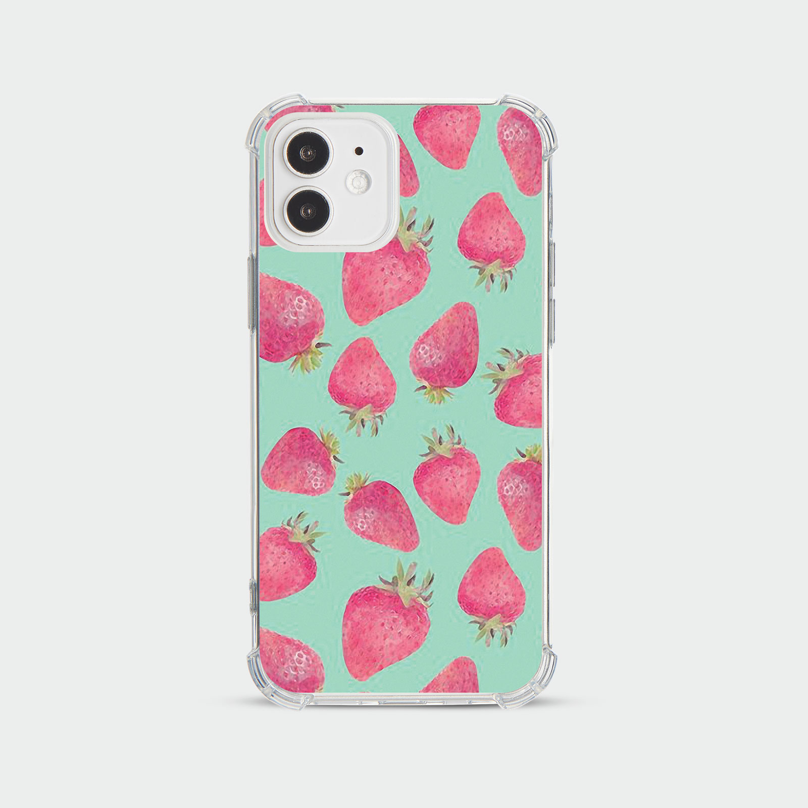 CASE FOR IPHONE 15 14 13 12 11 SE 8 PRO SHOCKPROOF PHONE COVER STRAWBERRIES RED - Picture 18 of 26